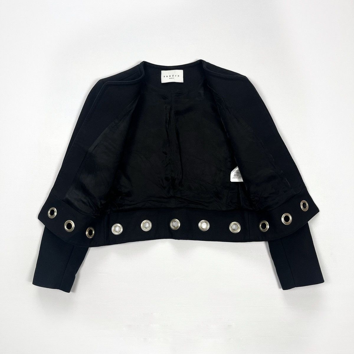 Sandro Sandro Paris Cropped Blazer jacket Size 36 Black Size XS / US 0-2 / IT 36-38 - 6 Thumbnail