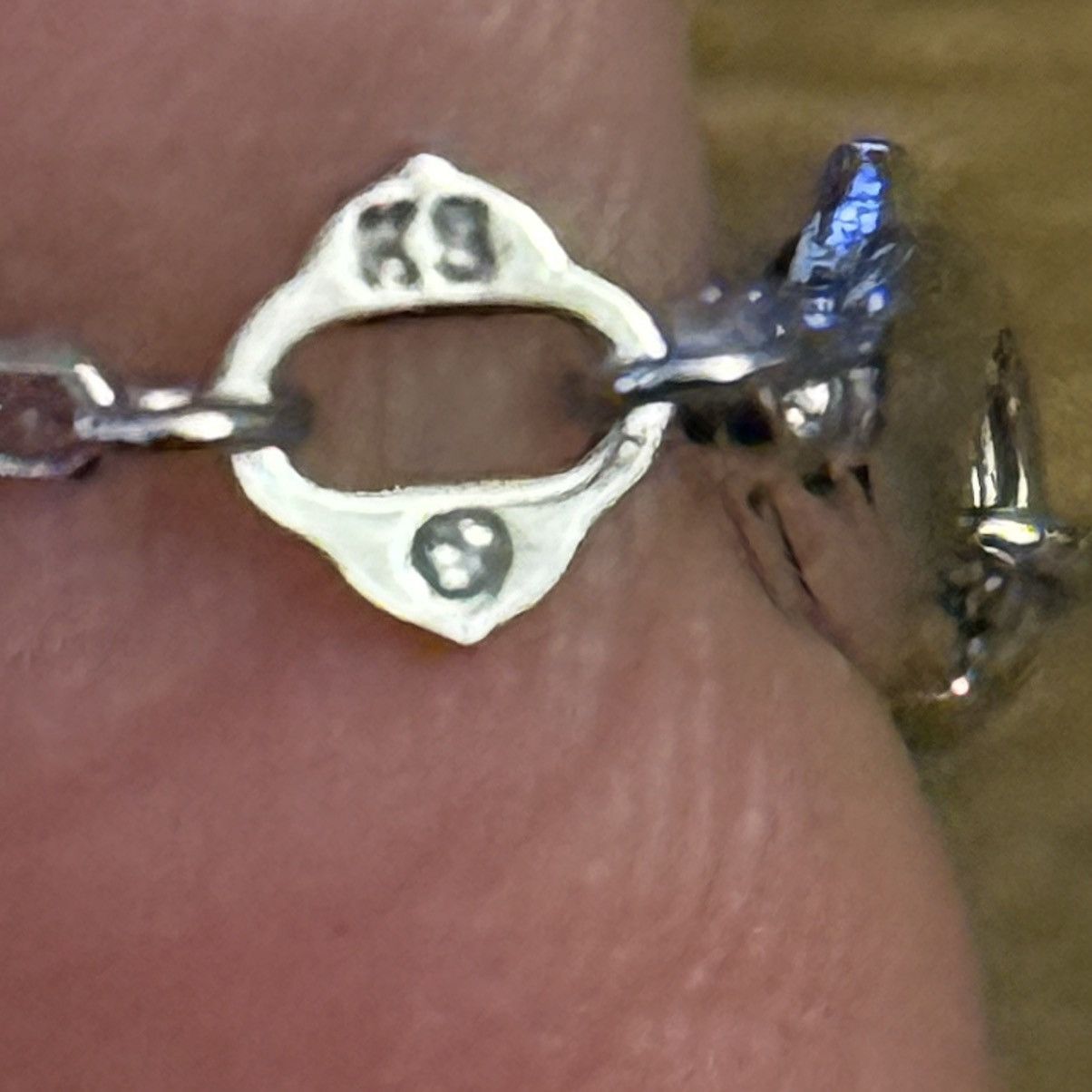 Other Dainty silver tone pave crystal butterfly bracelet Size ONE SIZE - 4 Thumbnail