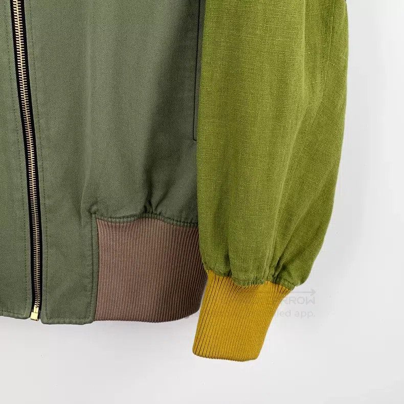 Loewe Loewe Green cotton stand collar zip long-sleeve jacket Size XS / US 0-2 / IT 36-38 - 4 Thumbnail