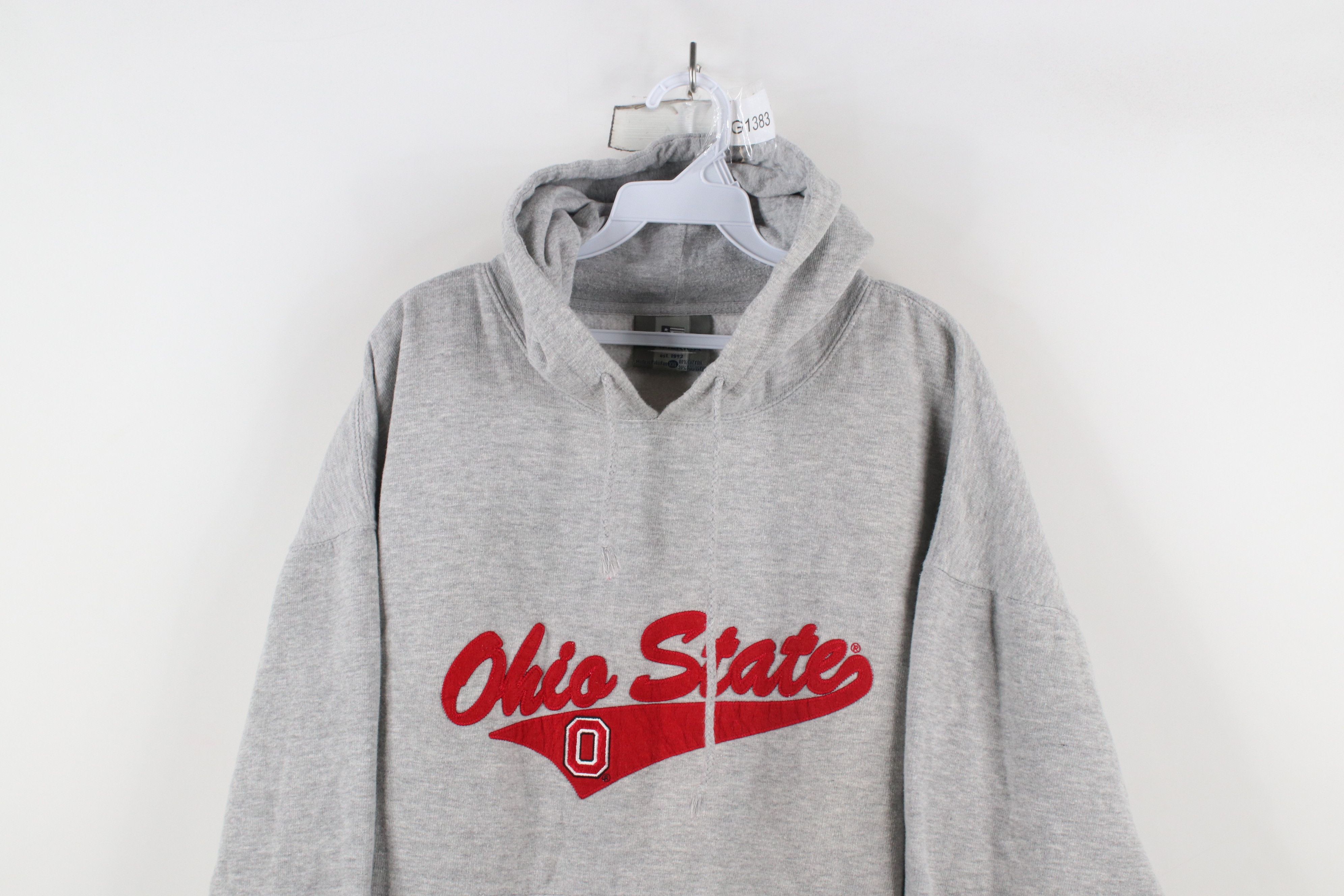 Vintage Vintage 90s Spell Out Script Ohio State University Hoodie Size US XXL / EU 58 / 5 - 2 Thumbnail