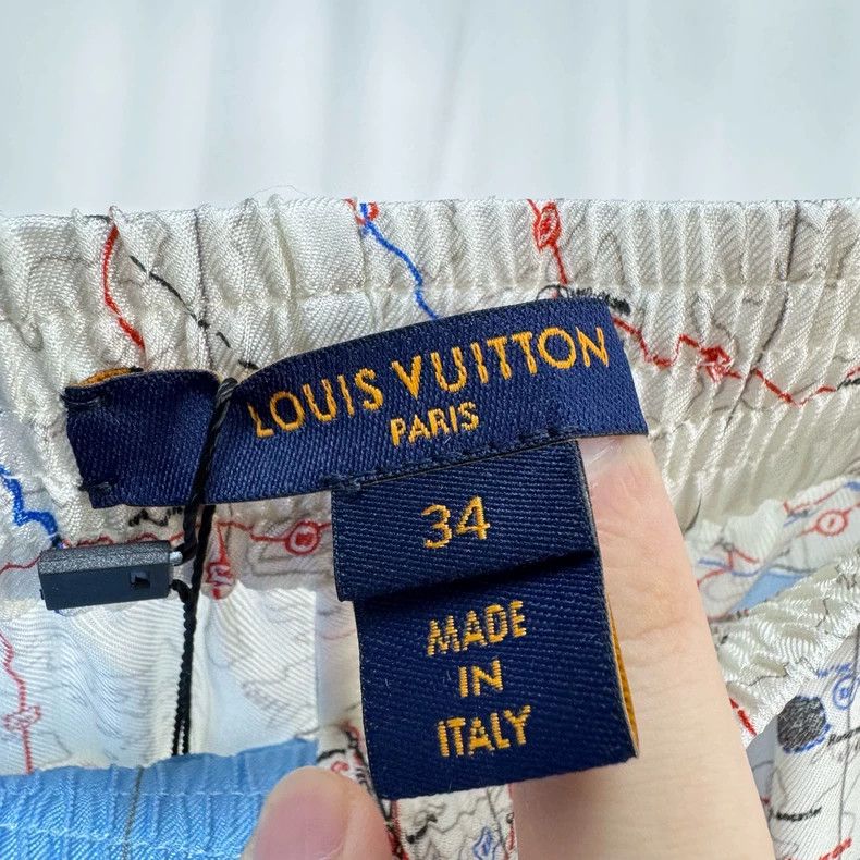Louis Vuitton Louis Vuitton Nautical Blue and White Full Print Silk Pant Size 33" - 5 Thumbnail