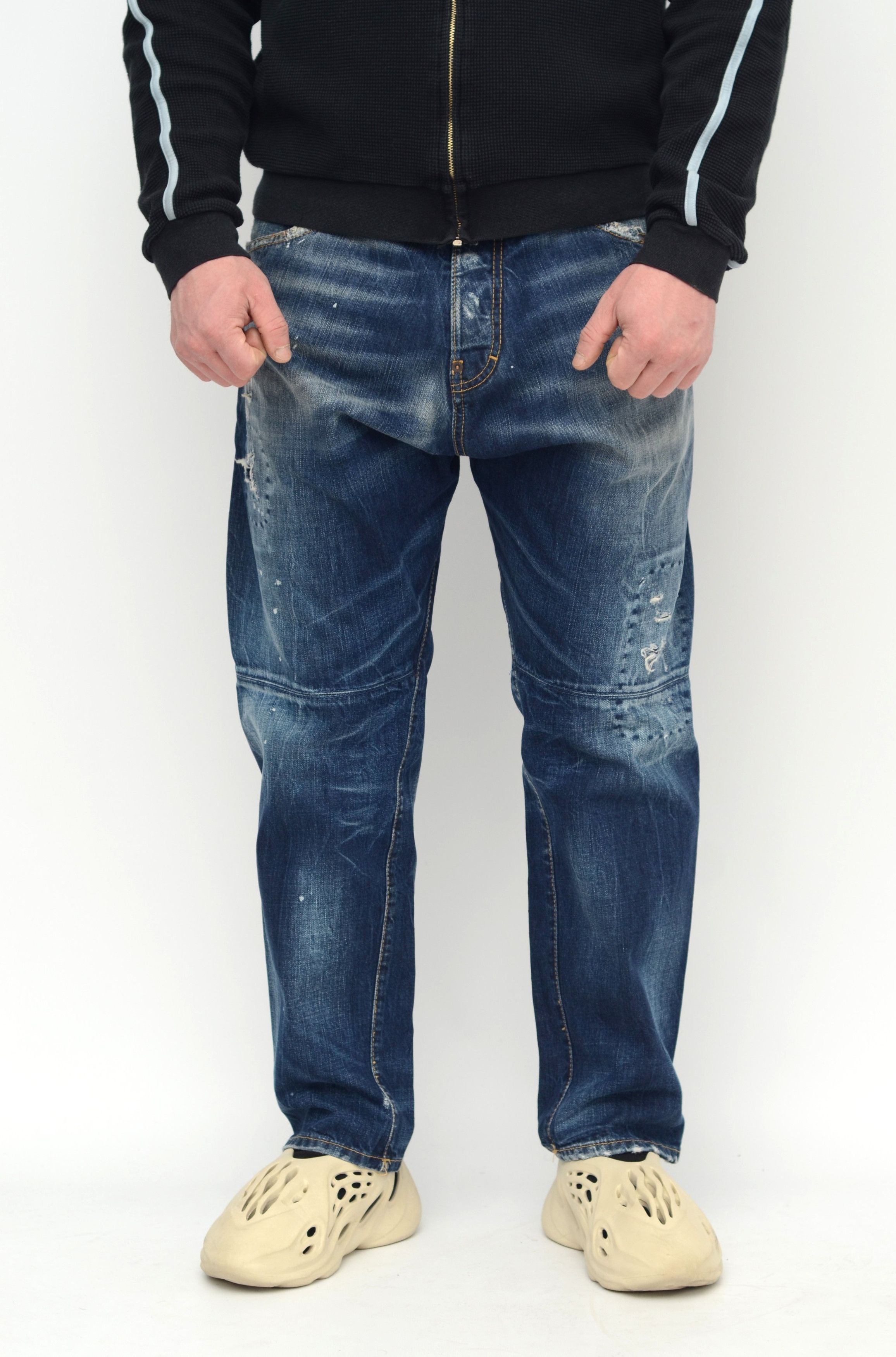 DSQUARED2 Cotton Distressed Denim Jeans Made in Italy
