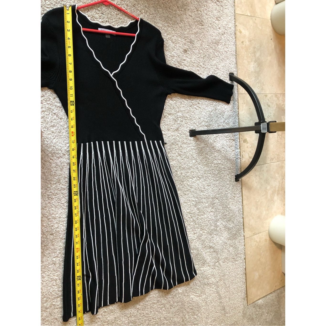 Other Danny & Nicole Women’s Black and White V Neck Striped Bottom Size XL / US 12-14 / IT 48-50 - 9 Thumbnail