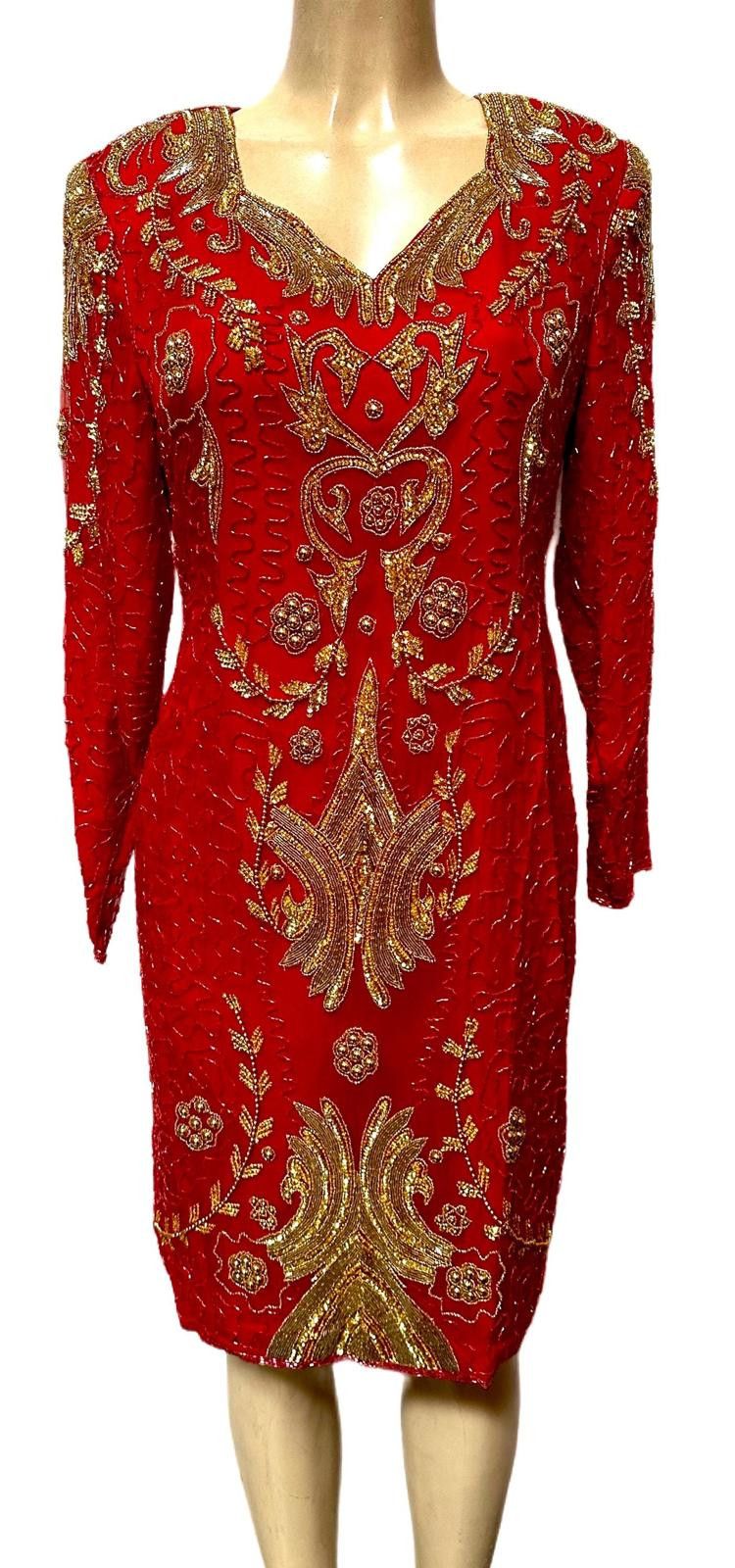 Other Sequin Dress Red Gold size 8 Size M / US 6-8 / IT 42-44 - 1 Preview
