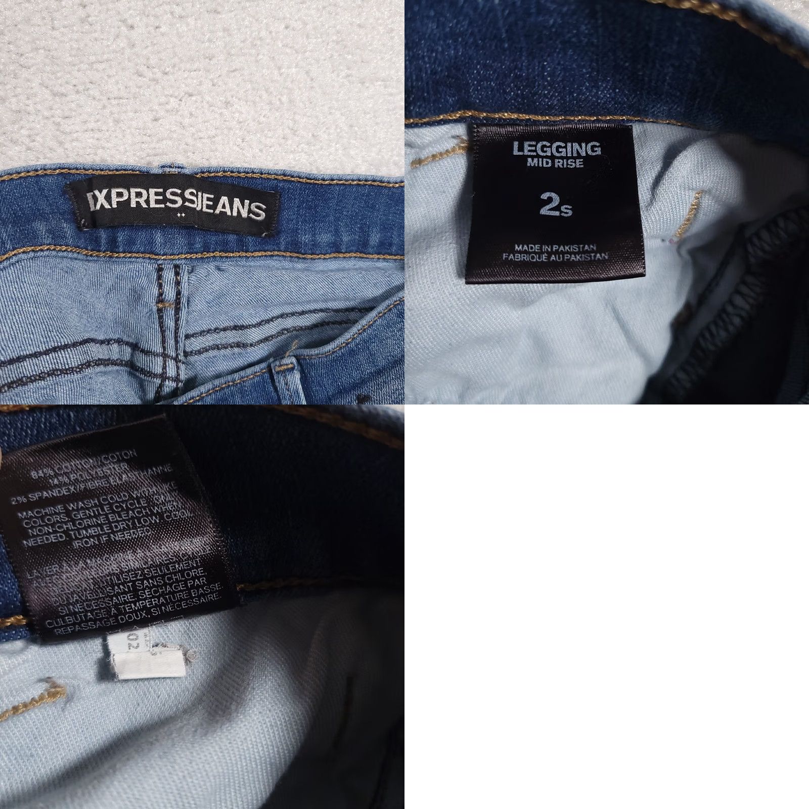 Express VINTAGE Express Jeans Skinny Ankle Mid Rise Destroyed Women's 2S Short Stretch Denim Size 26" / US 2 / IT 38 - 9 Thumbnail