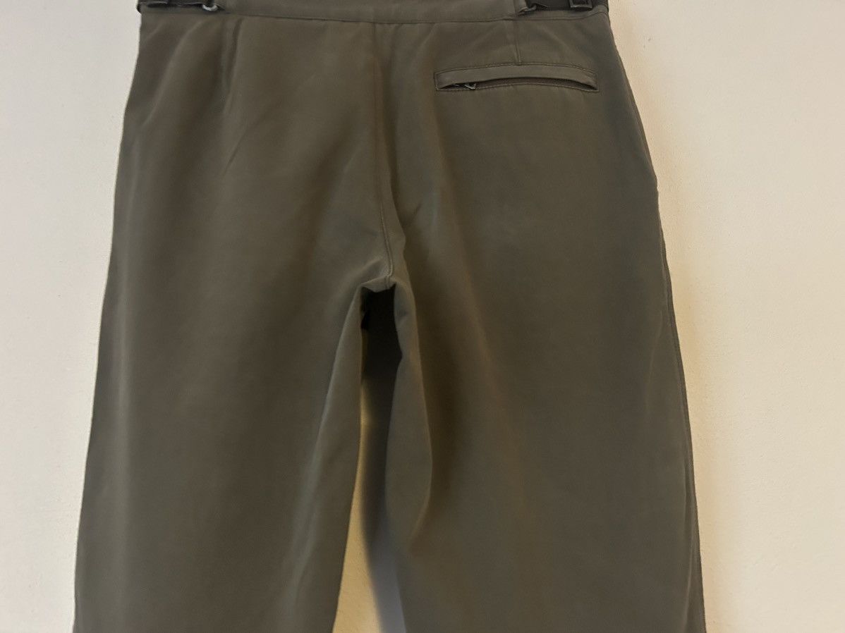 Prada Prada Olive Cotton Blend Flared Trousers w/ Leather Accents Size US 32 / EU 48 - 8 Thumbnail