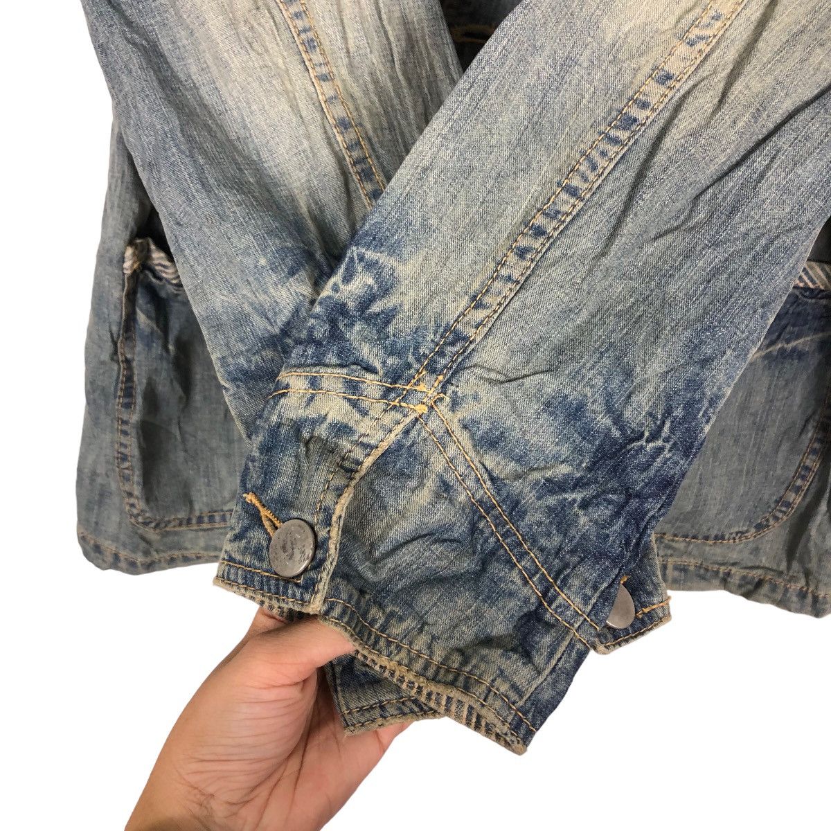 Blue Blue Japan 🔥Denim Work Jacket Blue Blue Made in Heaven Japan Size US L / EU 52-54 / 3 - 12 Thumbnail