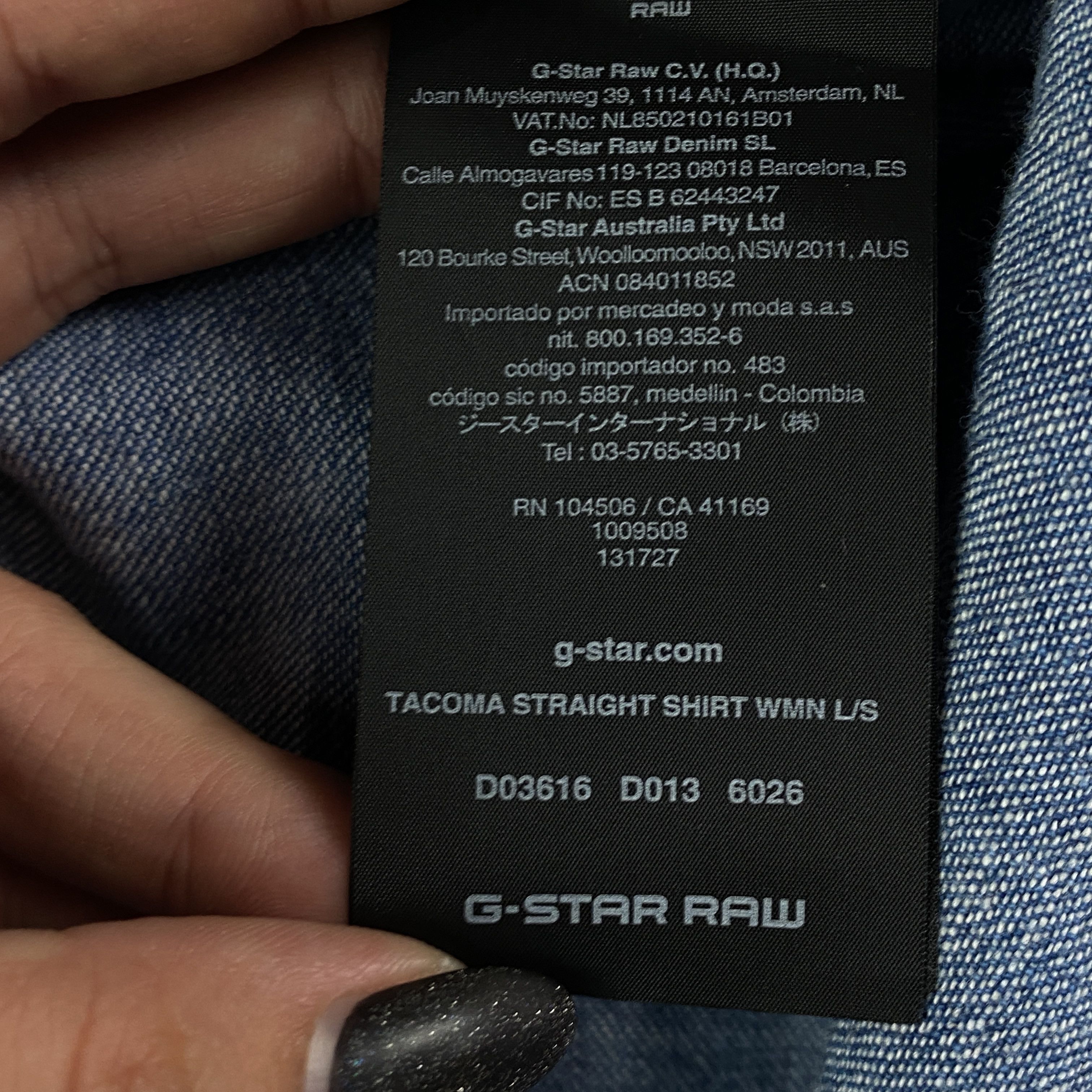G-Star Men’s Denim Shirt Long Sleeve G-Star Raw Size XS Size US XS / EU 42 / 0 - 7 Thumbnail