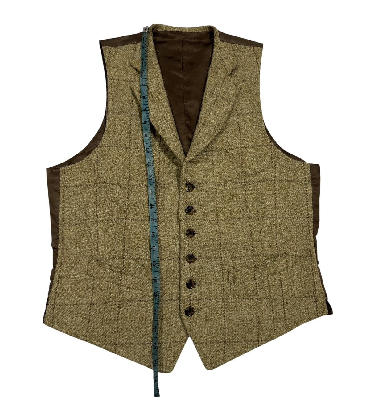RRL Ralph Lauren Polo RL Tartan Wool Vest Jacket Size 38L - 13 Thumbnail