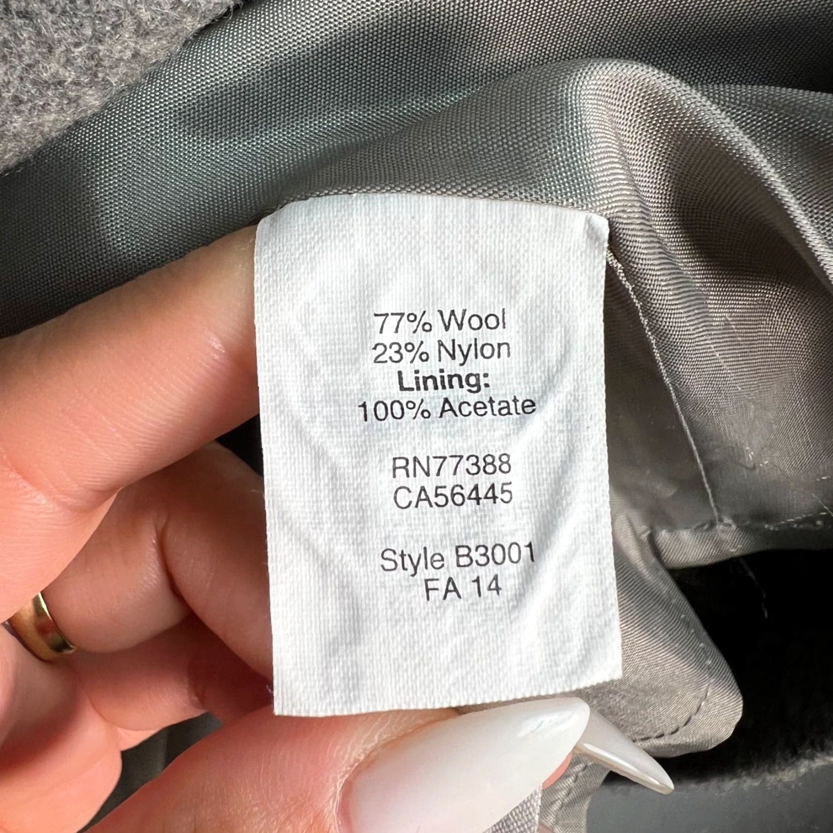 Madewell Madewell Gray Wool Blend Skirt With Sheer Stripe Mini, Size 2, Lined, NEW, Womens Size 26" / US 2 / IT 38 - 4 Thumbnail