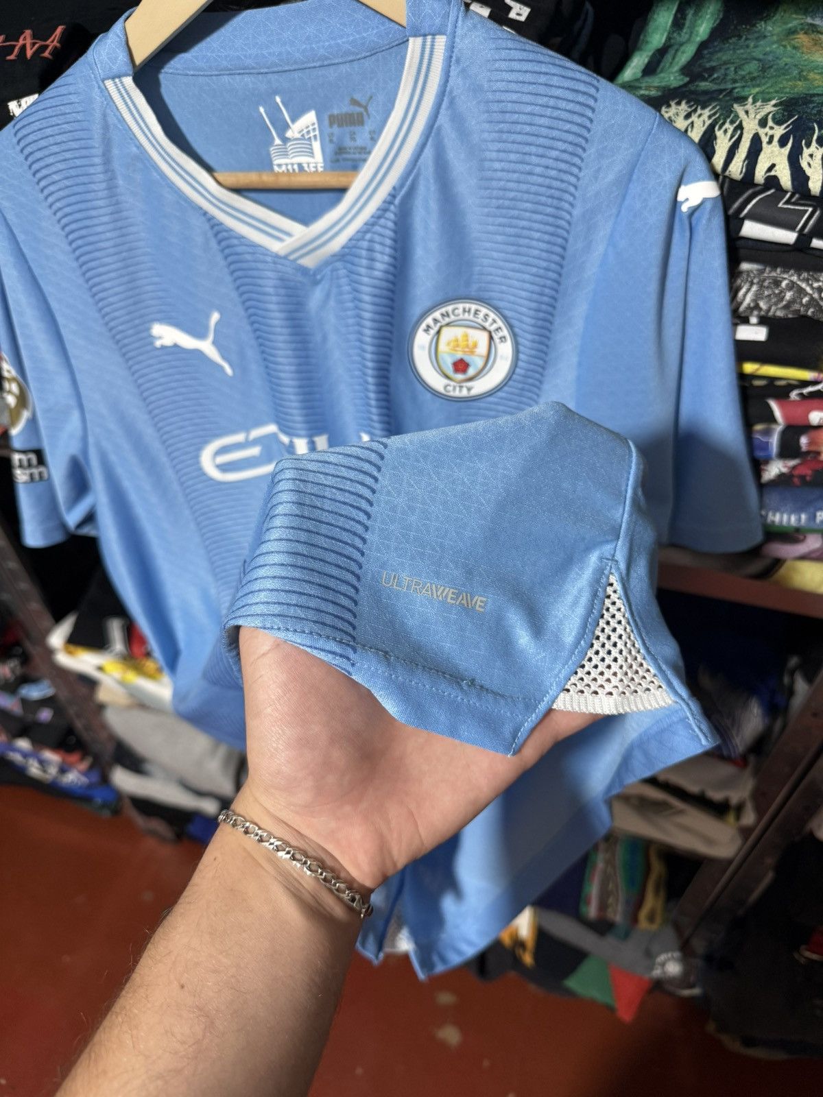 Puma Puma Manchester City 2023 2024 Home Football Soccer Jersey Size US L / EU 52-54 / 3 - 6 Thumbnail