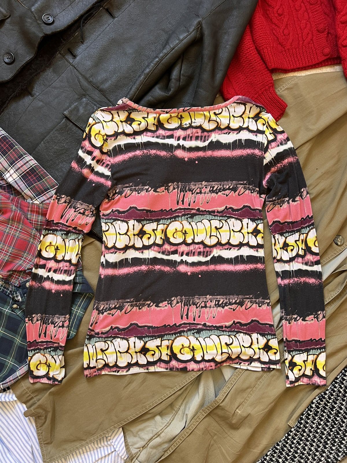 Jean Paul Gaultier Jean Paul Gaultier Vintage Graffiti Blouse Size M / US 6-8 / IT 42-44 - 6 Thumbnail