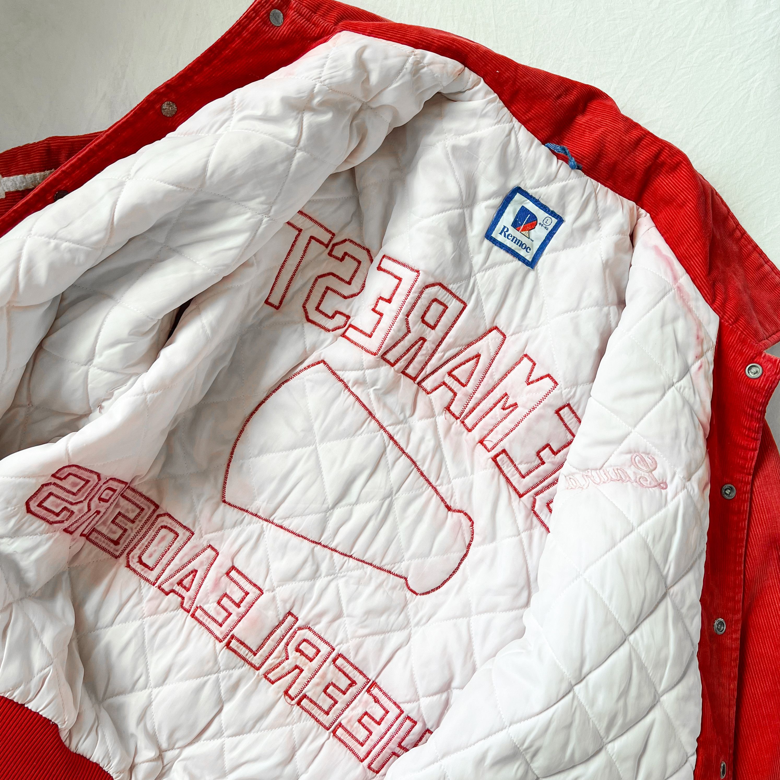 Vintage True Vintage Corduroy Faded Distressed Letterman Jacket USA Size US L / EU 52-54 / 3 - 7 Thumbnail