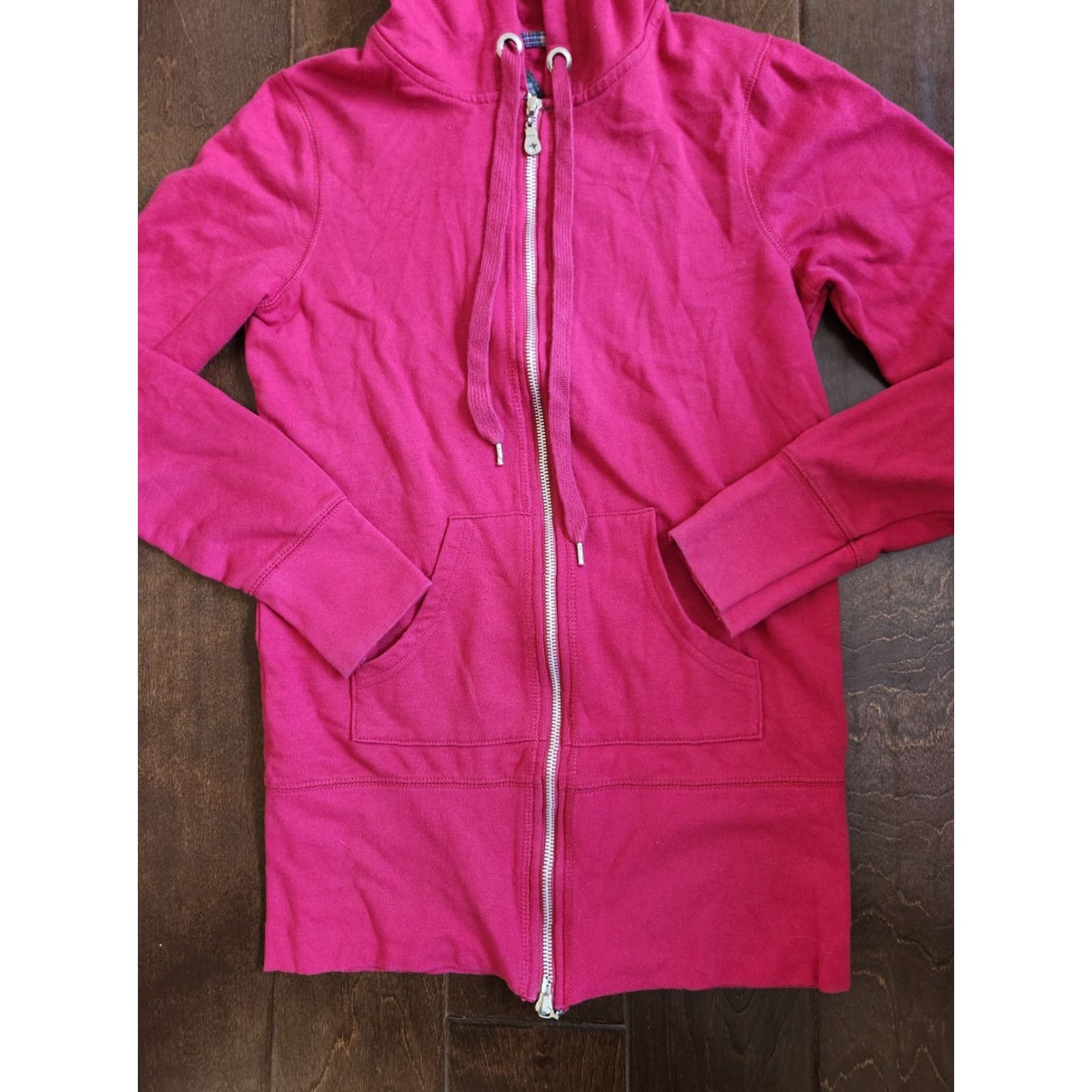 Vintage Rival Academy Men’s Red Full Zip Hoodie - Size S - Hooded, Pockets, Regular Fit, Solid Pattern, Polyester Cotton Size US S / EU 44-46 / 1 - 4 Thumbnail