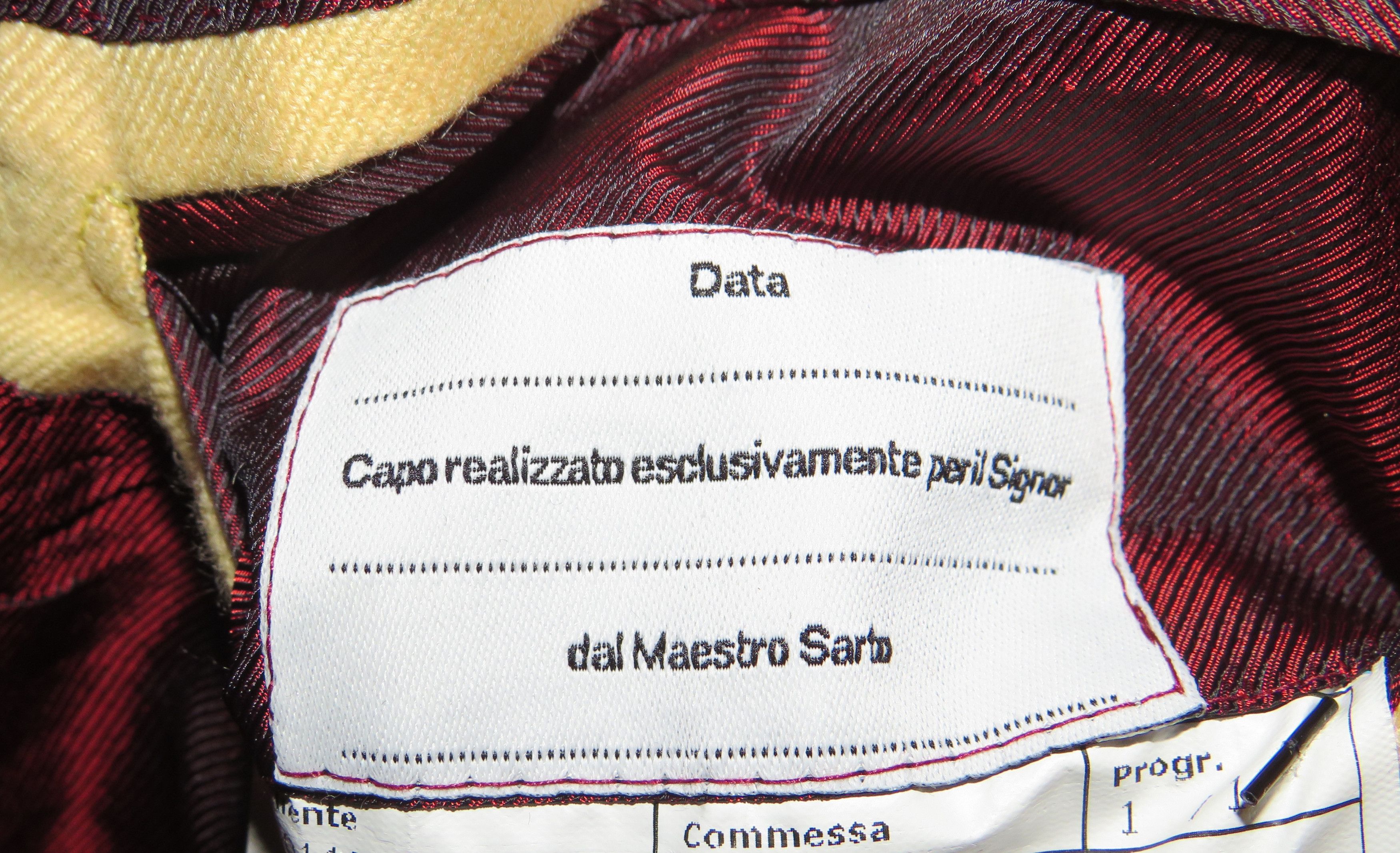 Tincati x Partenopea Bespoke Yellow Weave Cashmere Sport Coat 44L Size 44L - 14 Thumbnail