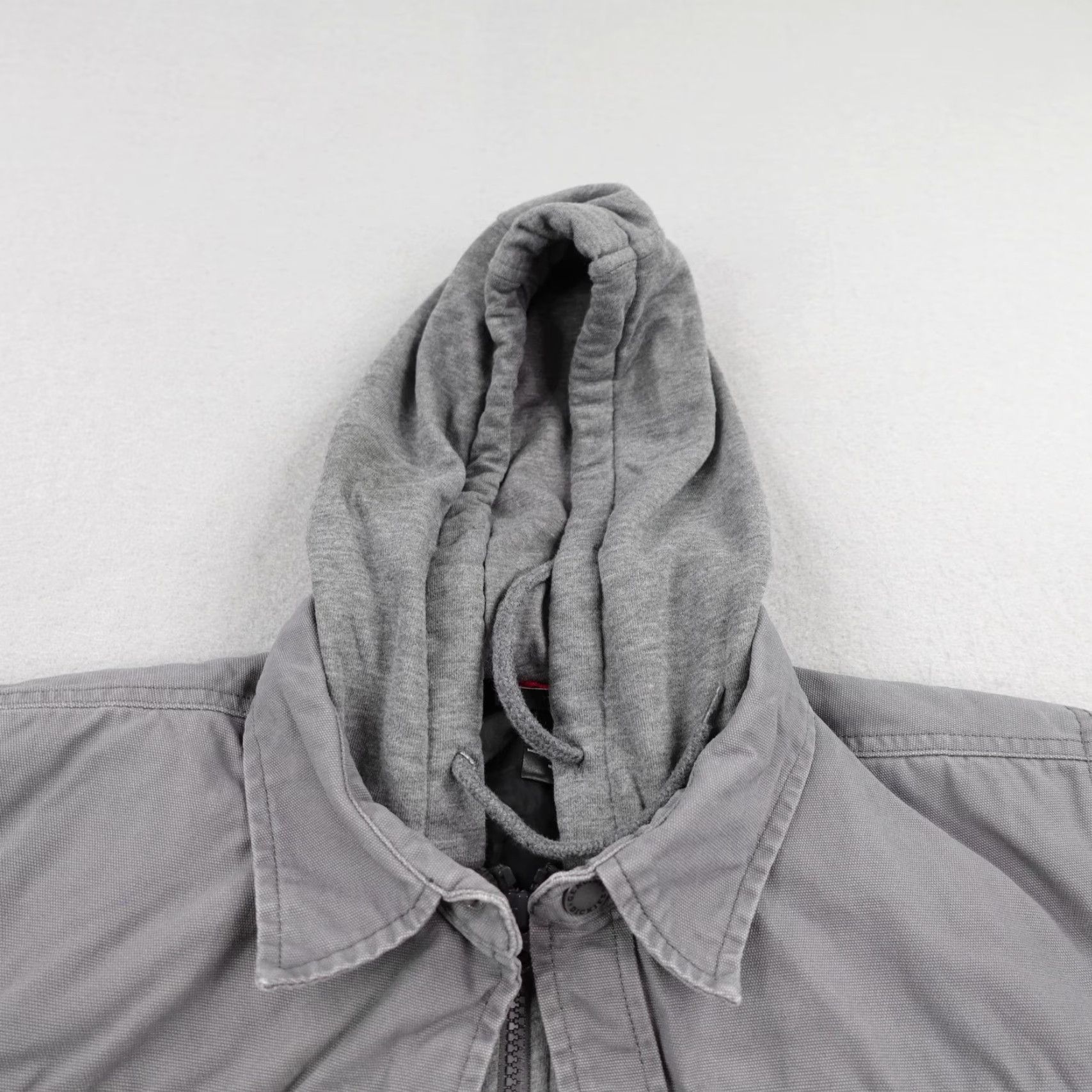 Dickies Dickies Jacket Mens Medium Gray Quilted Hoodie Chore Work Coat Utility Snap Zip Size US M / EU 48-50 / 2 - 2 Thumbnail