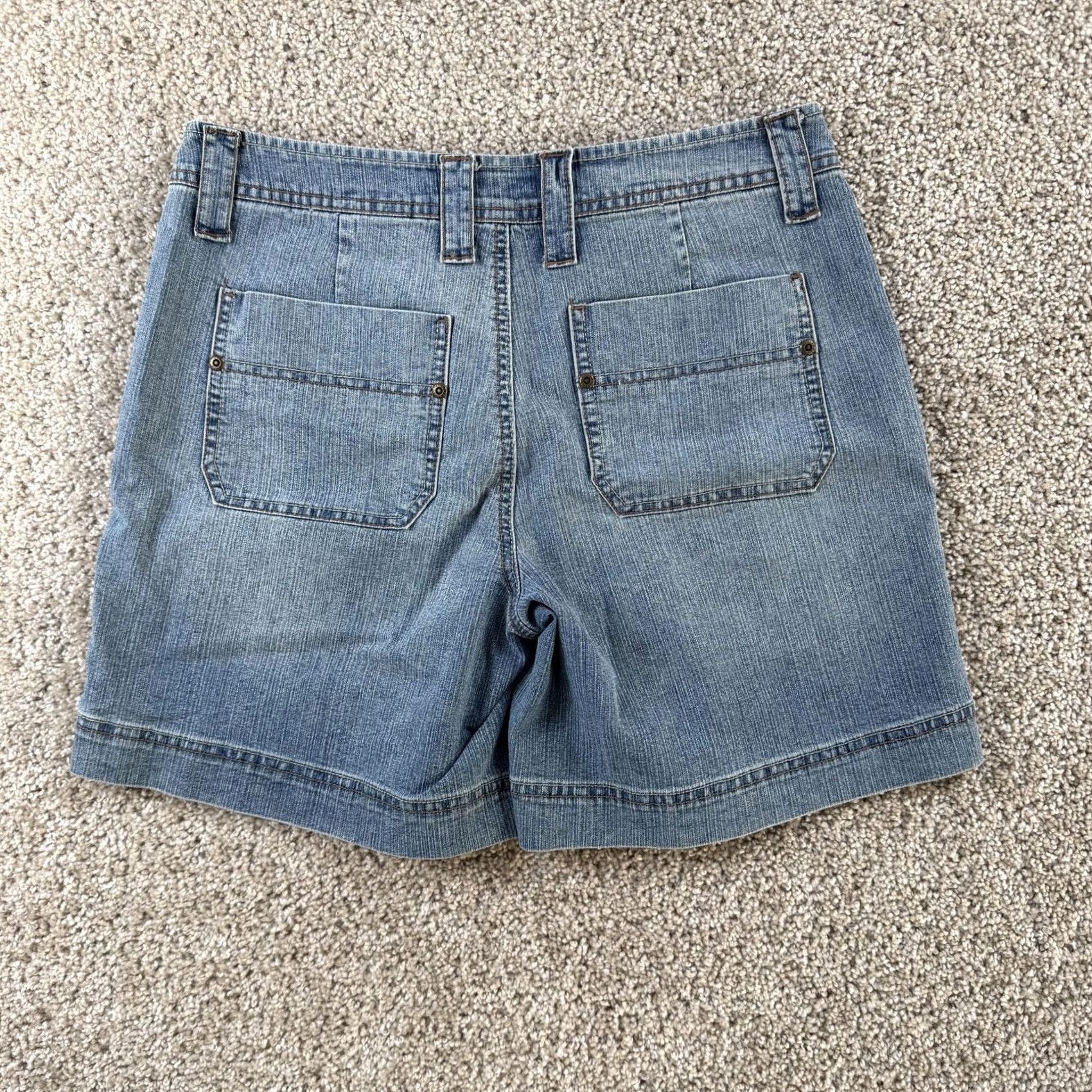 Faded Glory Faded Glory Shorts Womens 4 Blue Denim Utility Pockets Stretch Casual Summer Size 27" / US 4 / IT 40 - 2 Thumbnail