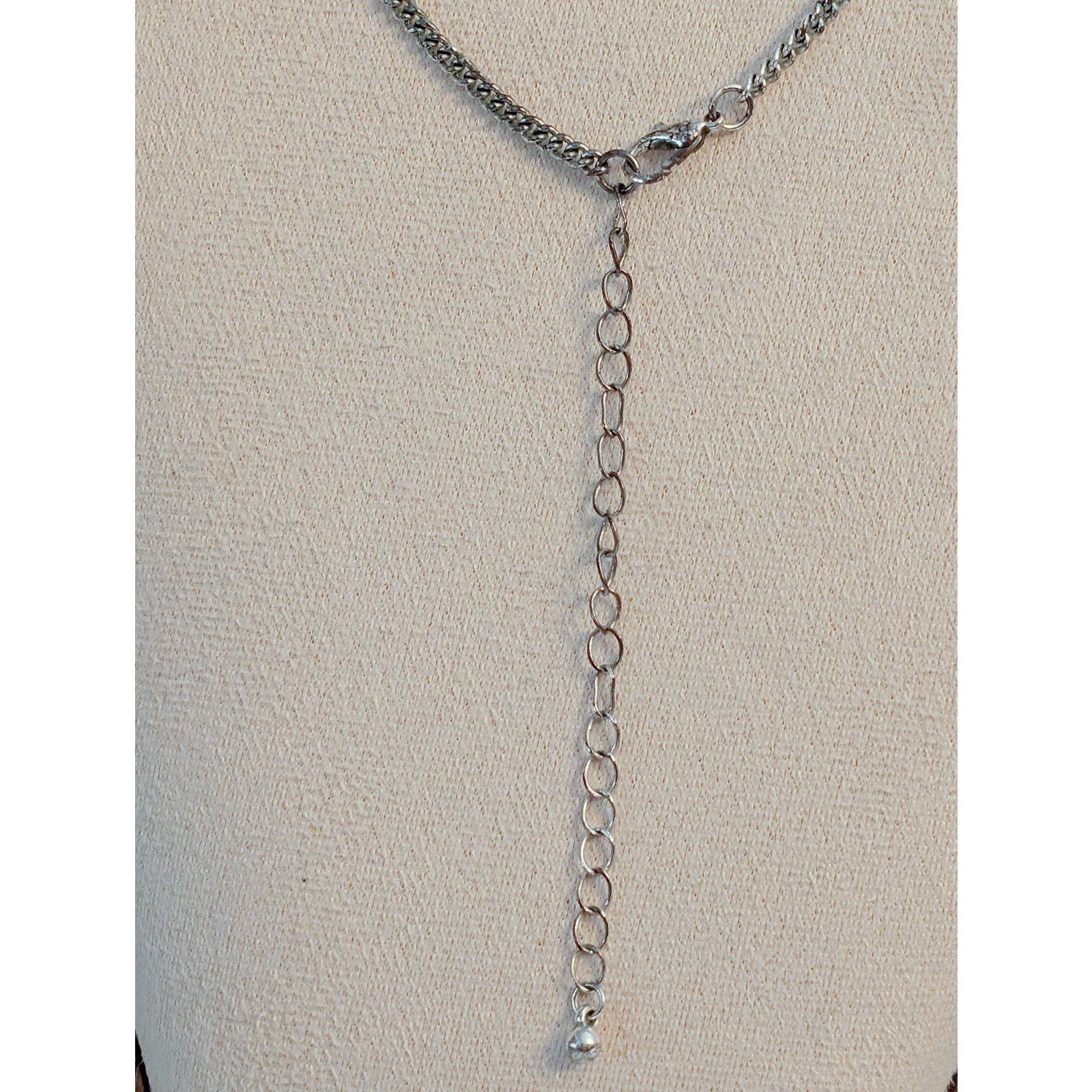 Vintage VTG 2000s 18" Silver-Tone Hammered Metal Half-Moon Necklace Size ONE SIZE - 4 Thumbnail