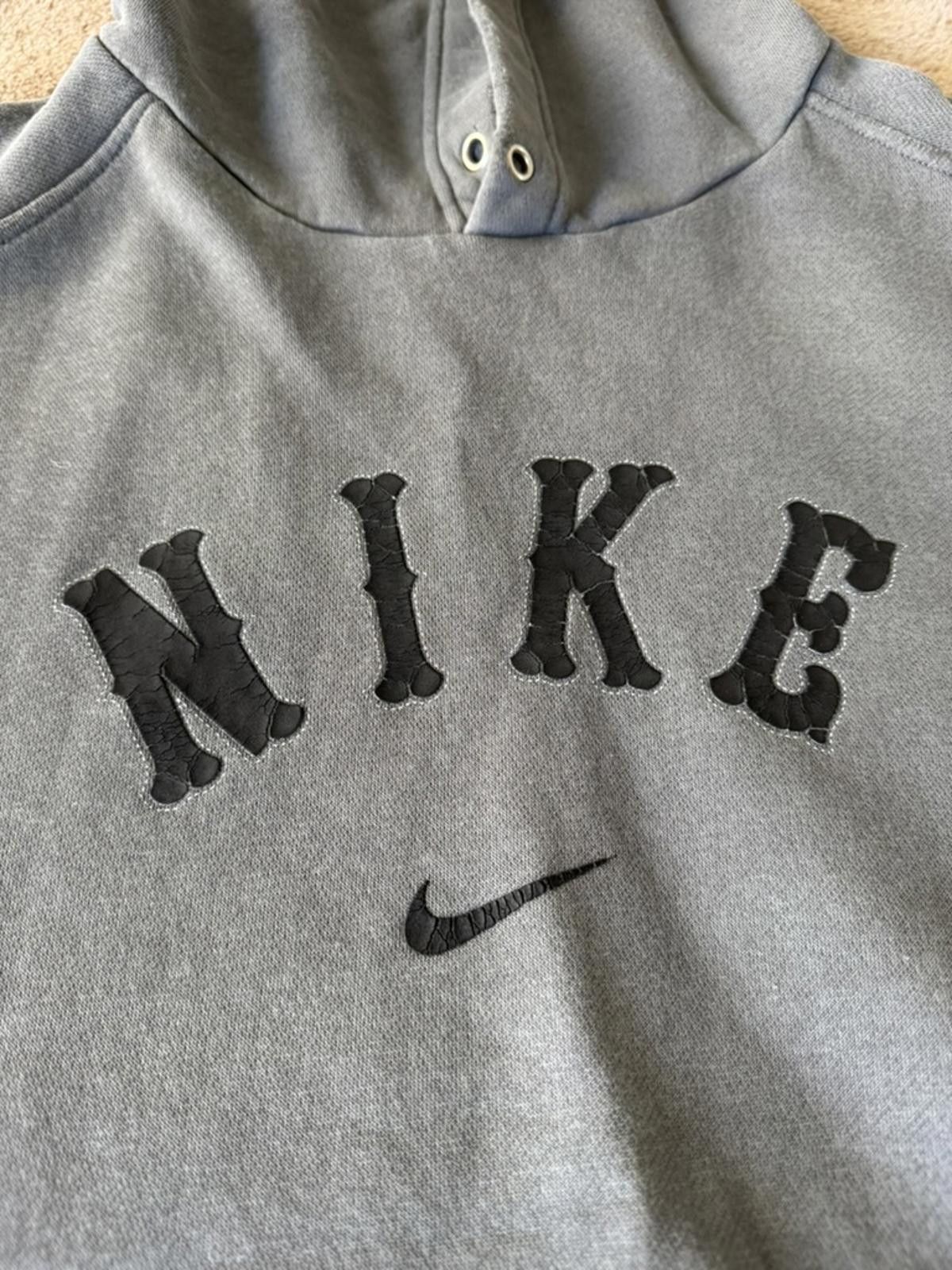 Nike Nike Grey Hooded Sweatshirt with Front Pocket Size US L / EU 52-54 / 3 - 2 Thumbnail