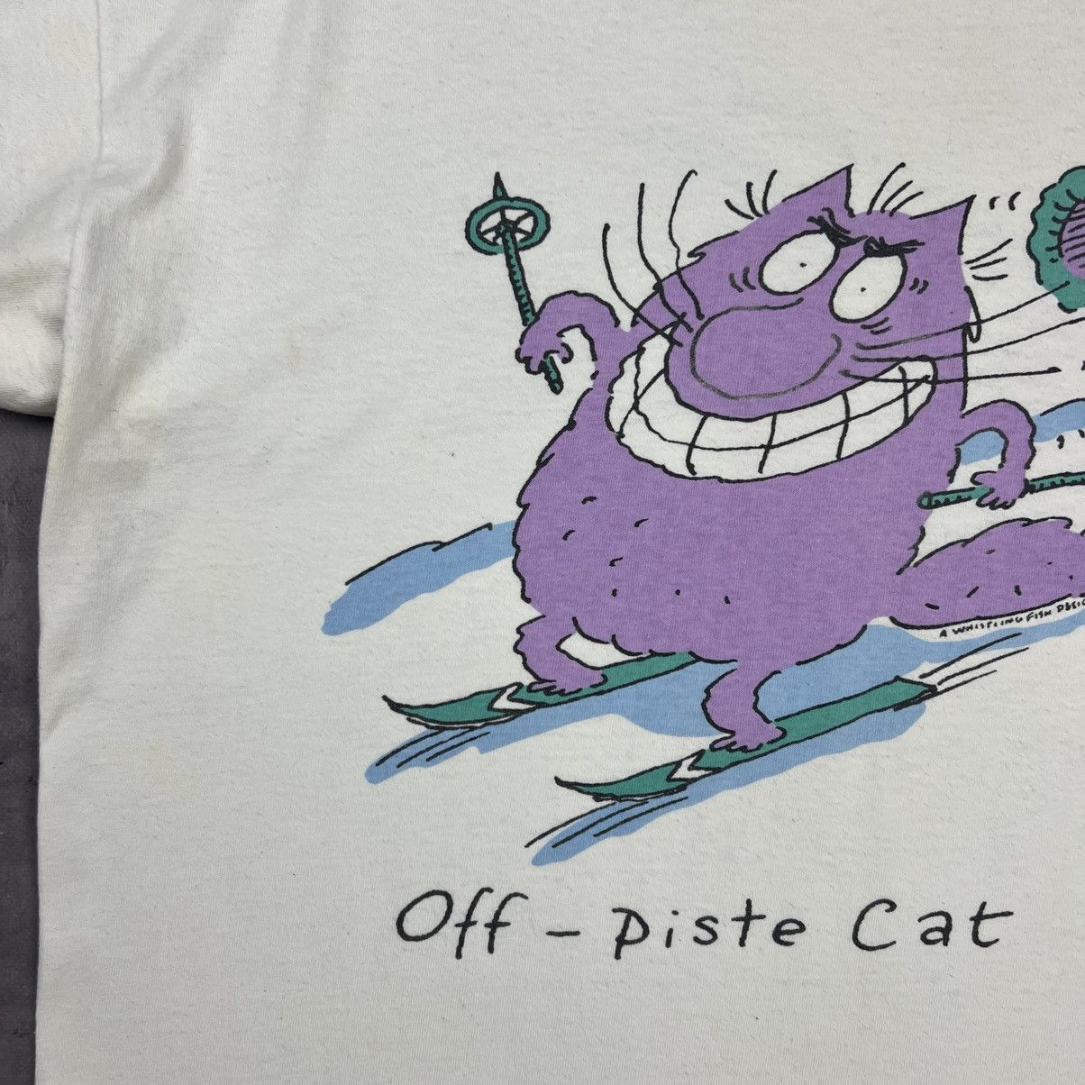 Designer Rare! Trevor Dunton Off Piste Cat Vintage Big Logo Tee 1996 Size US XL / EU 56 / 4 - 9 Thumbnail
