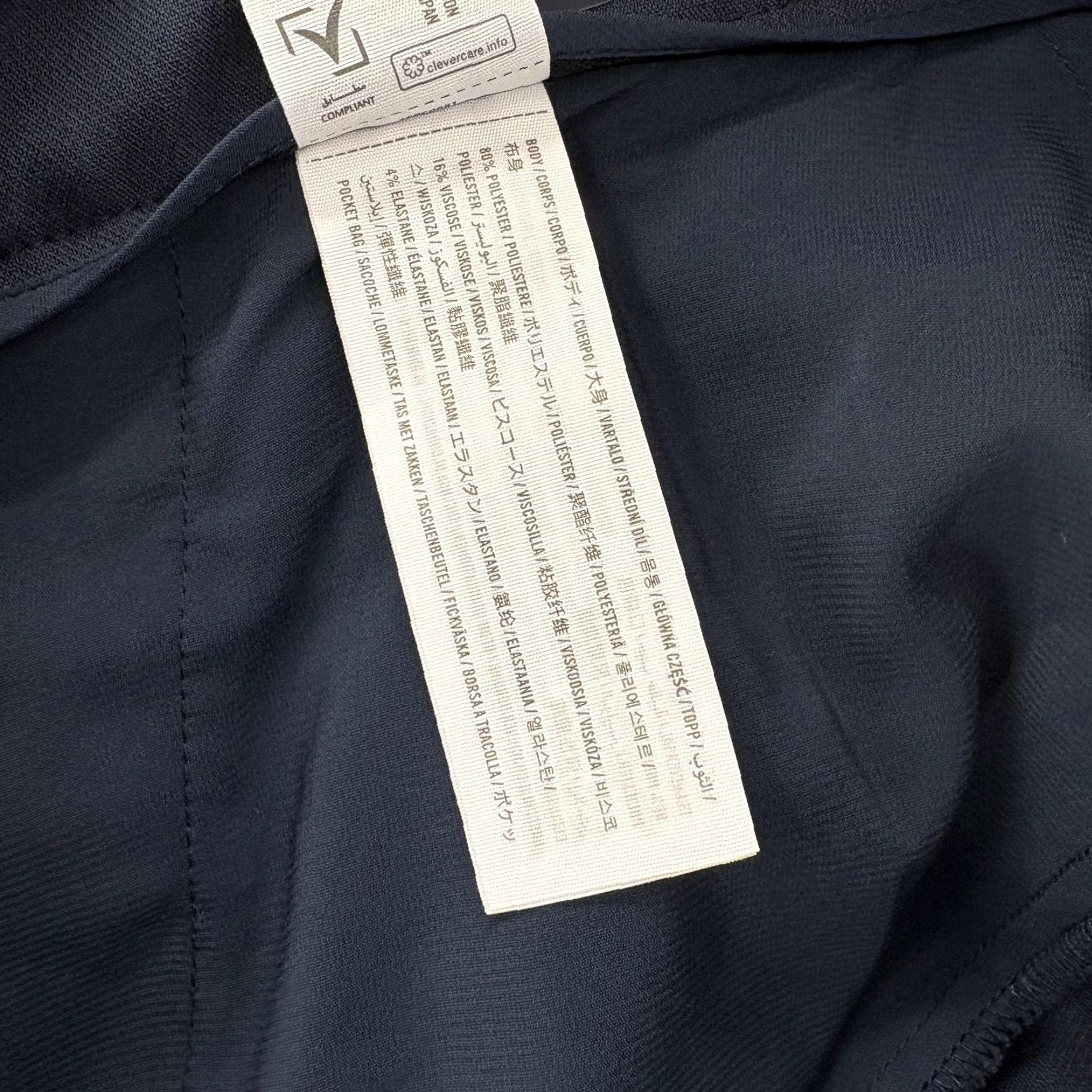 Abercrombie & Fitch Abercrombie & Fitch Sloane Tailored Pant Womens 36 Long Blue Wide Leg Curve Love Dress Pants Pockets Zip Pleated Career Workwear Endless Stretch Size 25" / US 0 / IT 36 - 6 Thumbnail