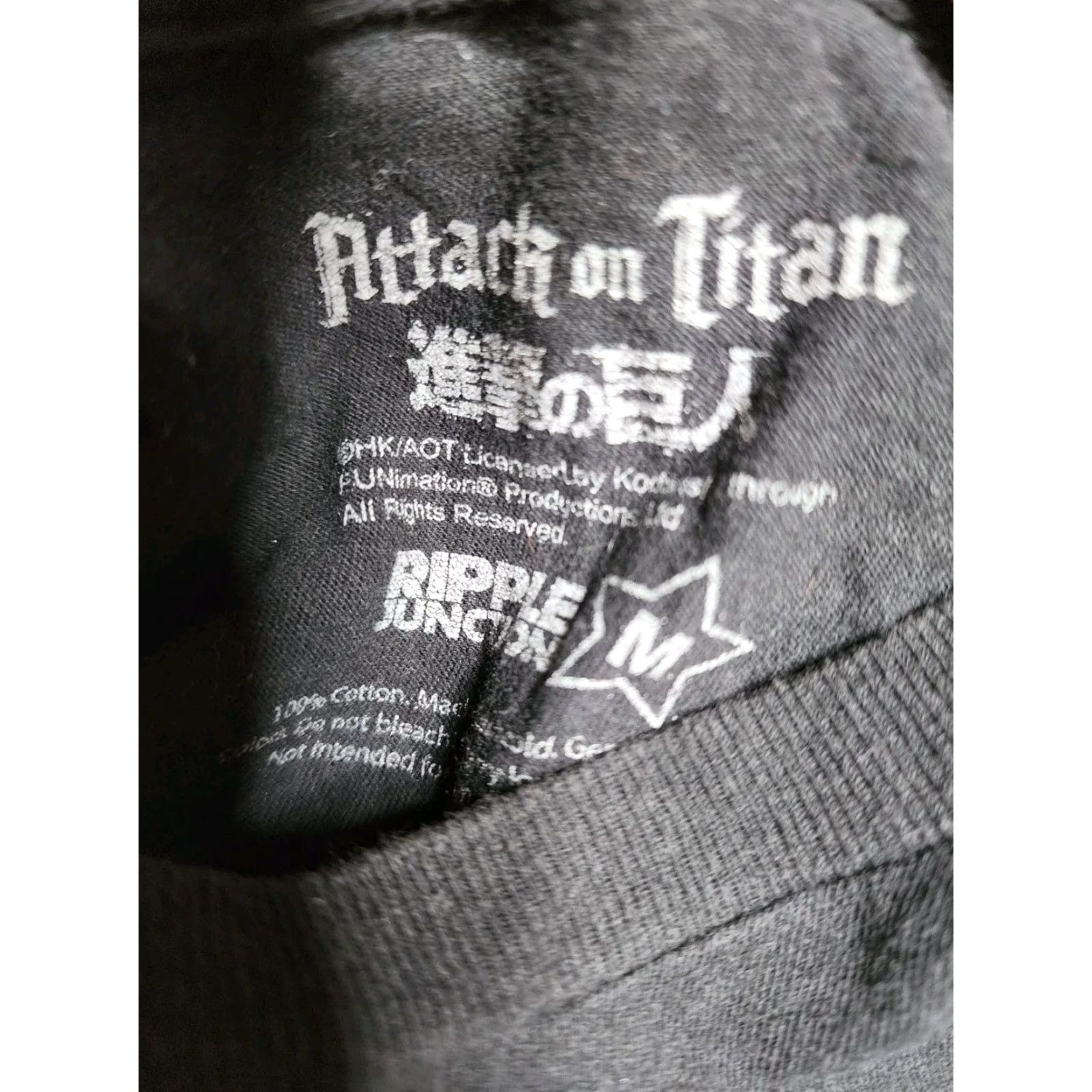 Vintage VINTAGE Attack on Titan T-Shirt Short Sleeve Cotton Black Anime Graphic Mens M Size US M / EU 48-50 / 2 - 5 Thumbnail