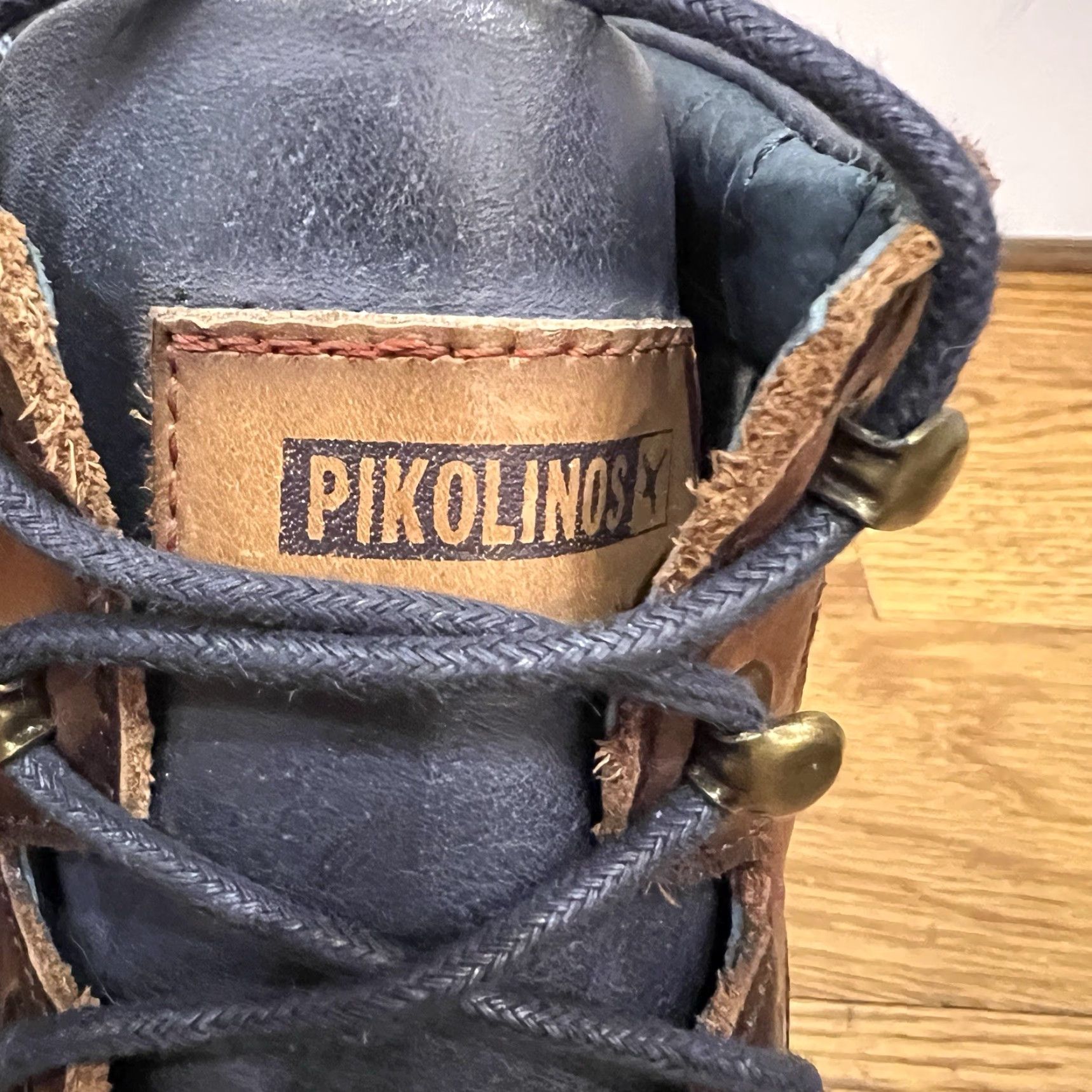 Vintage Pikolinos YORK Brown Leather Cap Toe Ankle Zip Lace Up Boots Sz 41 / 8.5 US Boots Mens Size ONE SIZE - 4 Thumbnail