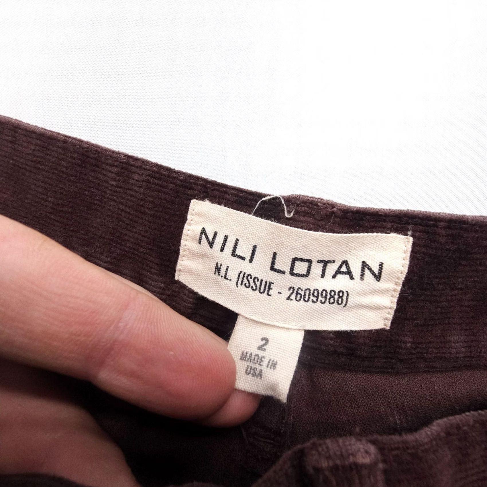 Nili Lotan Nili Lotan Shon Pants Wide-Leg Corduroy Merlot 2 High Rise USA Women Vintage No Size 26" / US 2 / IT 38 - 3 Thumbnail