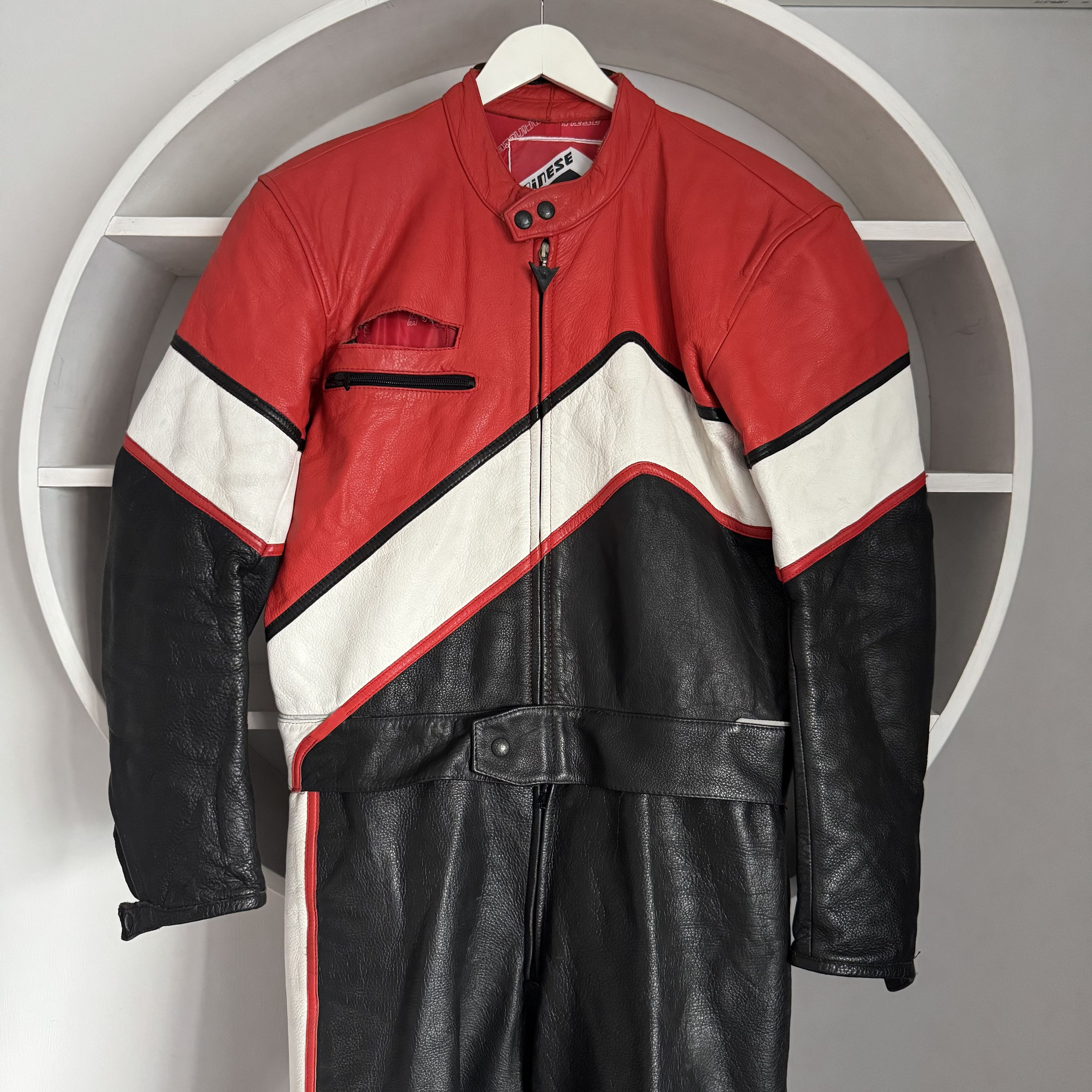 Dainese Vintage DAINESE Moto Suit – Jacket + Pants – Leather Logo Size 46R - 3 Thumbnail