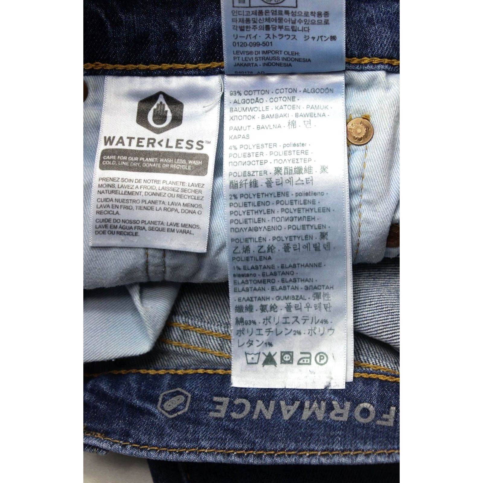 Levi's LEVI'S 511 Premium Performance Big E Jeans Slim Men W30/L30 Whiskers Faded Blue Capstone? Size US 30 / EU 46 - 7 Thumbnail