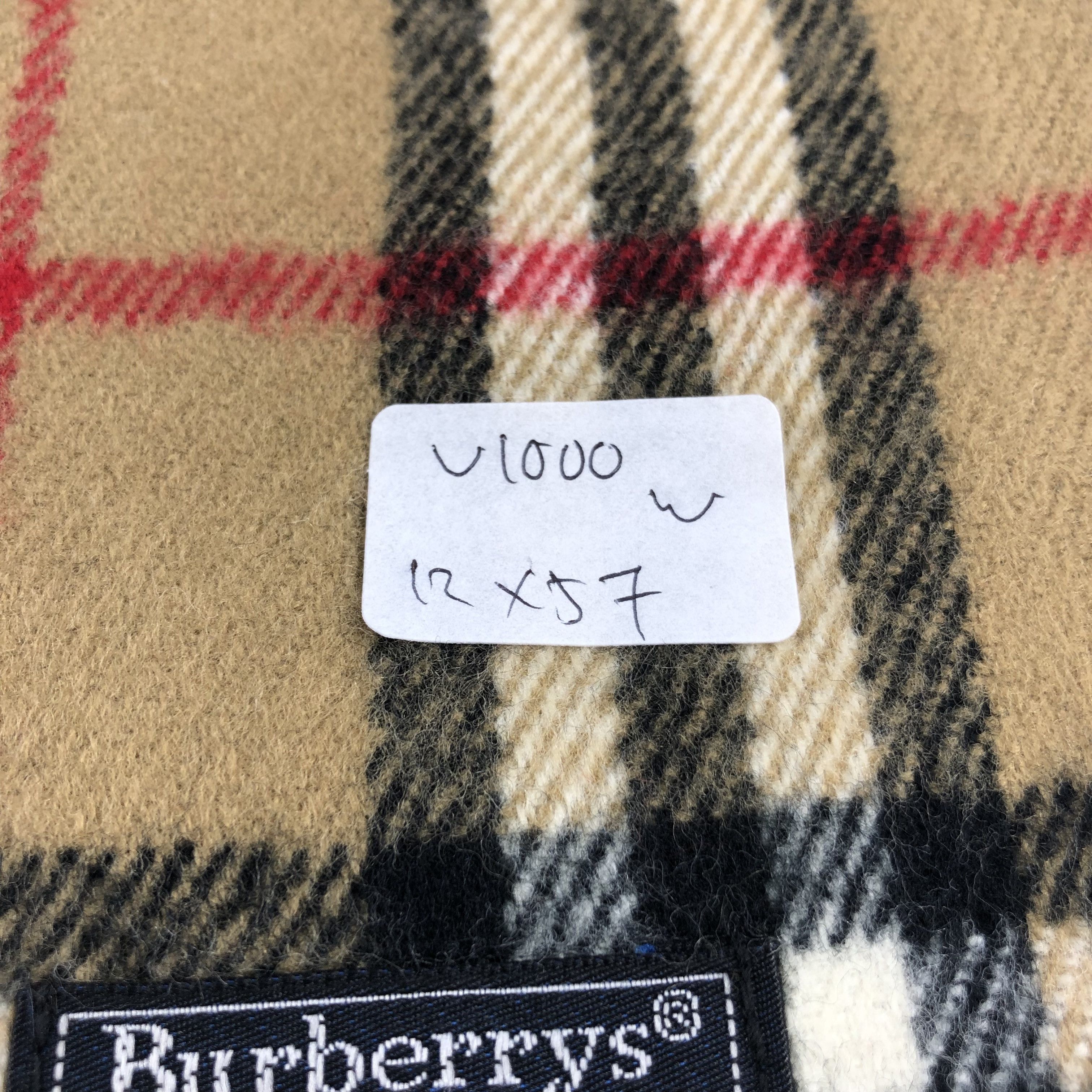 Burberry Burberrys Nova Check Tanned Wool Scarf Muffler V1000 Size ONE SIZE - 5 Thumbnail
