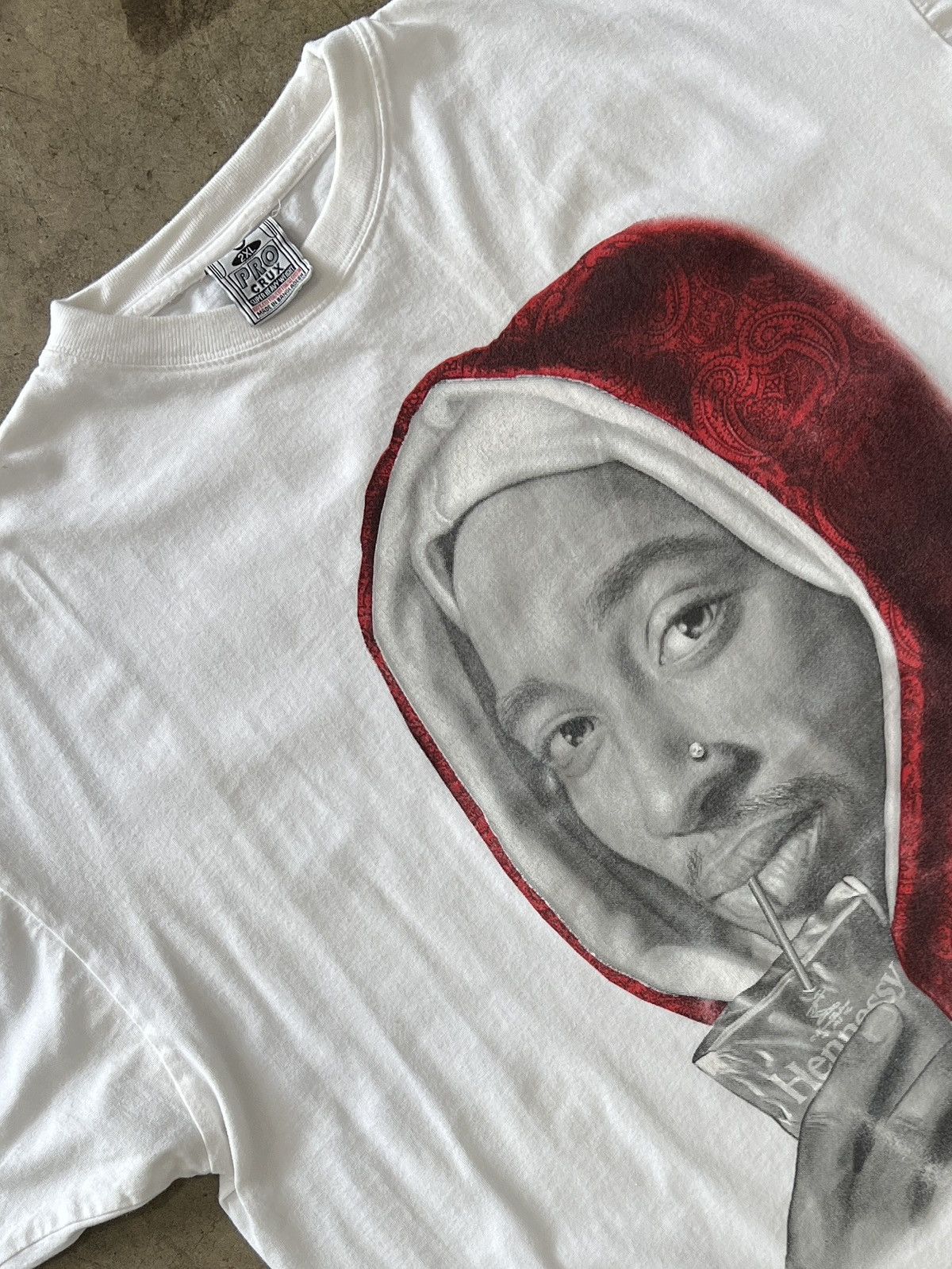 Vintage 2000s Tupac Hennessy Big Face ProCrux Tee XXL