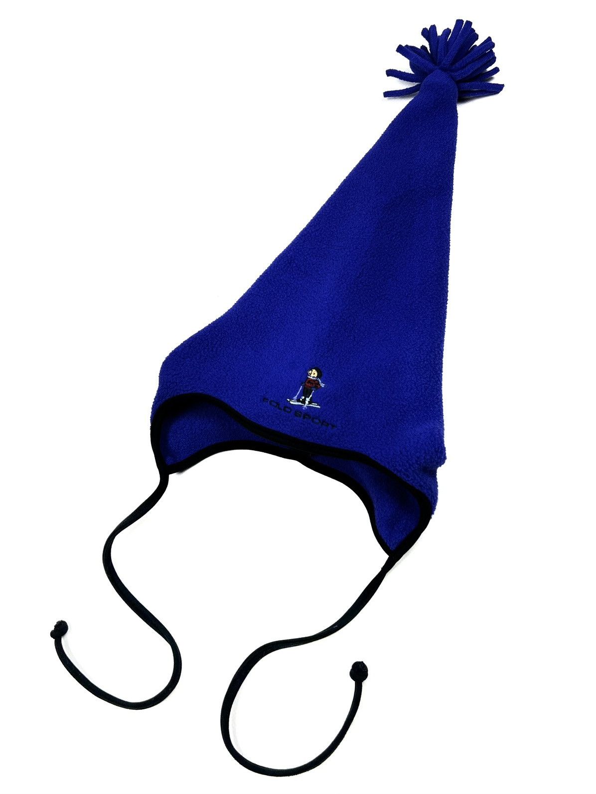 Ralph Lauren 90s Polo Bear Ralph Lauren Fleece Tassel Hat USA Vintage Size ONE SIZE - 1 Thumbnail