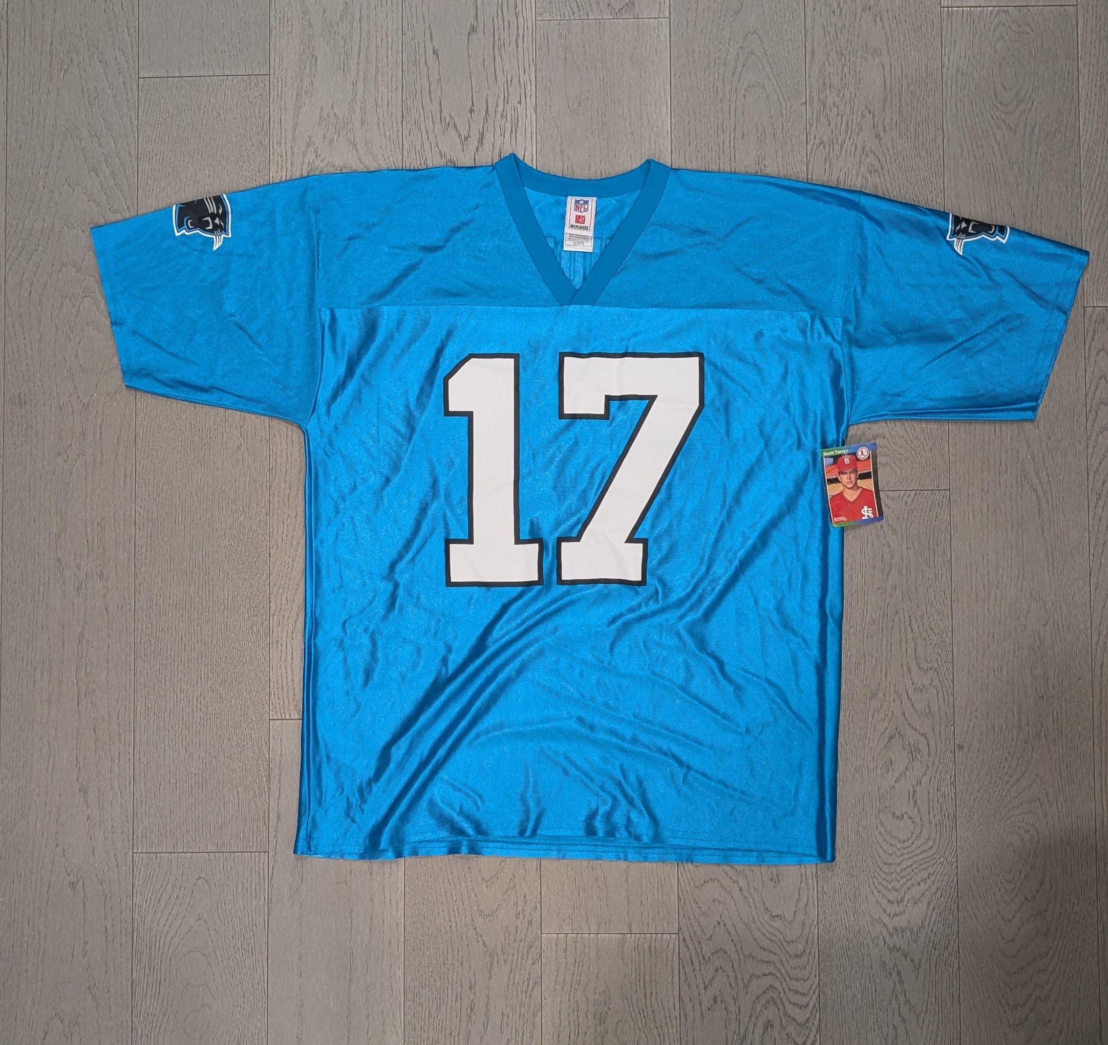 NFL Retro Jake Delhomme NFL Player's Carolina Panthers Jersey Size US XL / EU 56 / 4 - 1 Thumbnail
