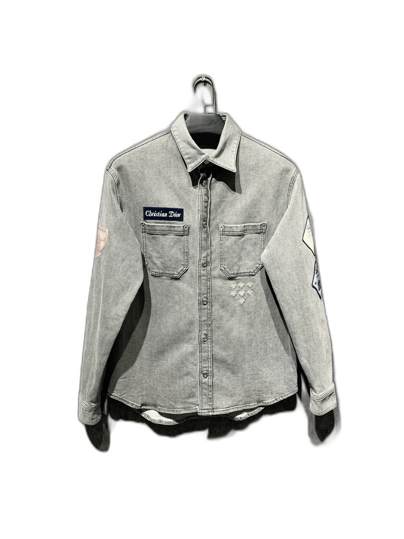 Dior Dior badge denim shirt jacket