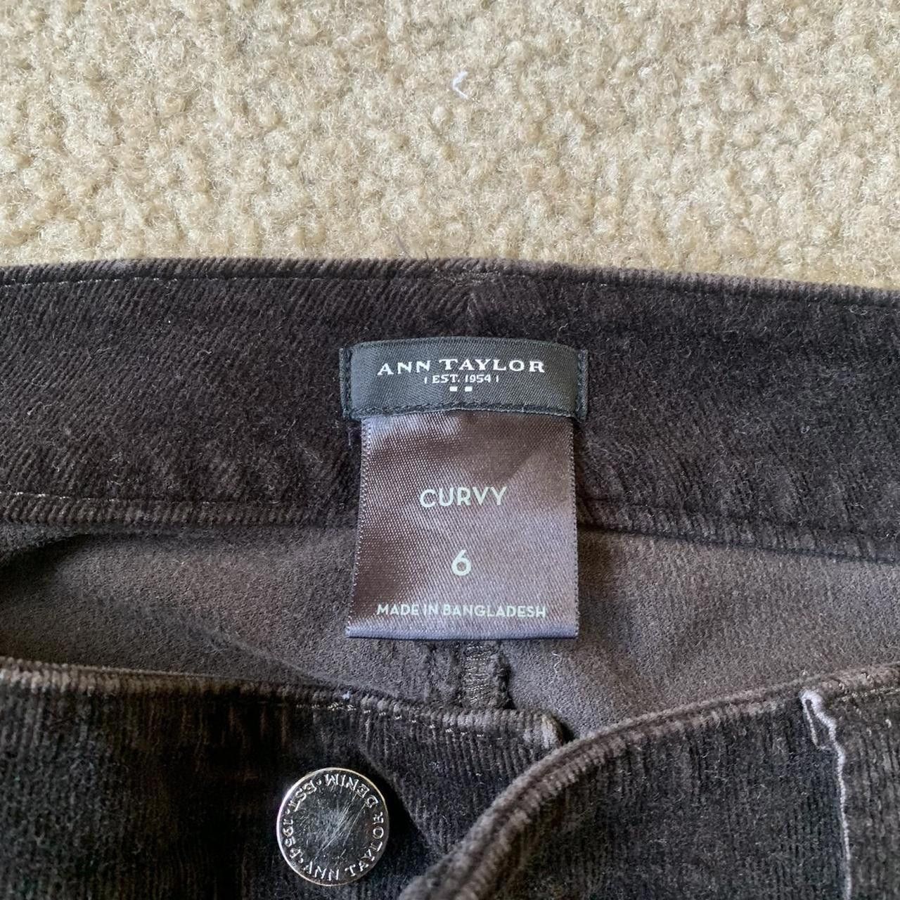 Ann Taylor Ann Taylor Chocolate Brown Corduroy Size 28" / US 6 / IT 42 - 2 Thumbnail