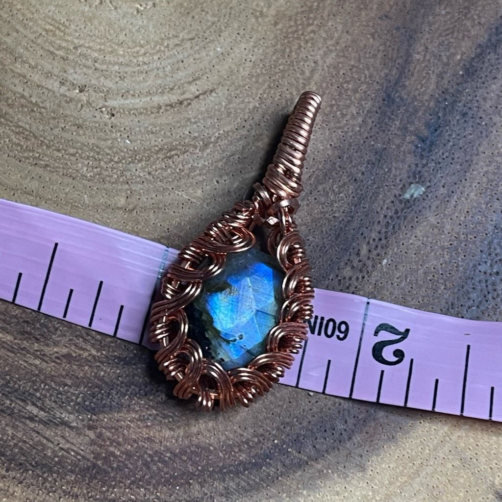 Other Hand crafted labradorite flashy reversible pendant wire wrap Size ONE SIZE - 3 Thumbnail