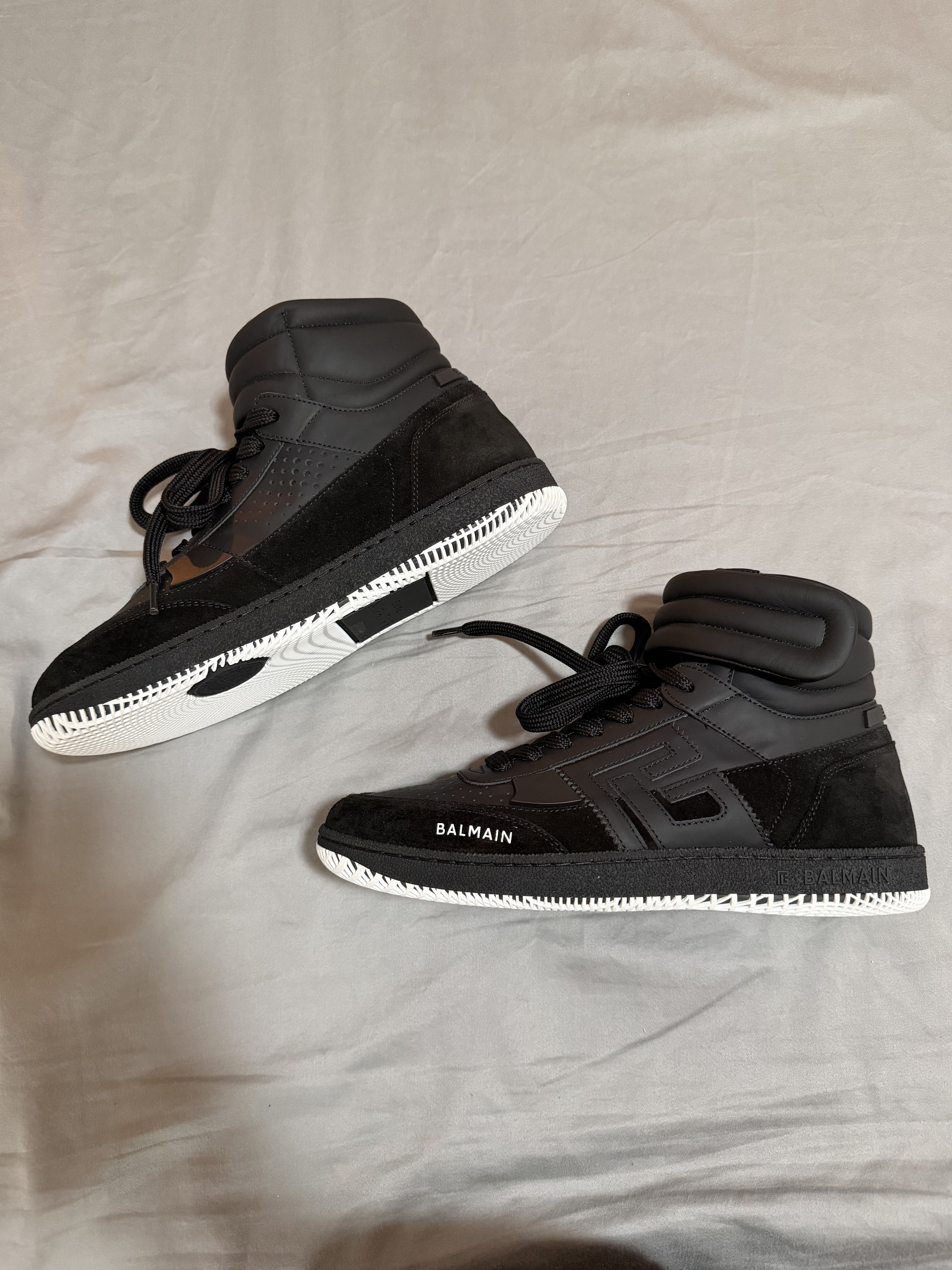 Balmain Balmain Swan Hi-Top Sneakers Size US 6 / EU 39 - 3 Thumbnail