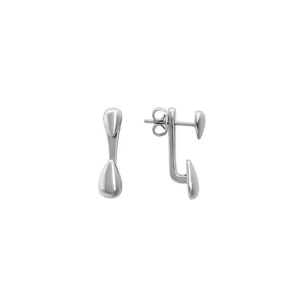 Jewelry Misaki x Itou Fashion Drop Shape Couple Stud Earrings Size ONE SIZE - 3 Thumbnail