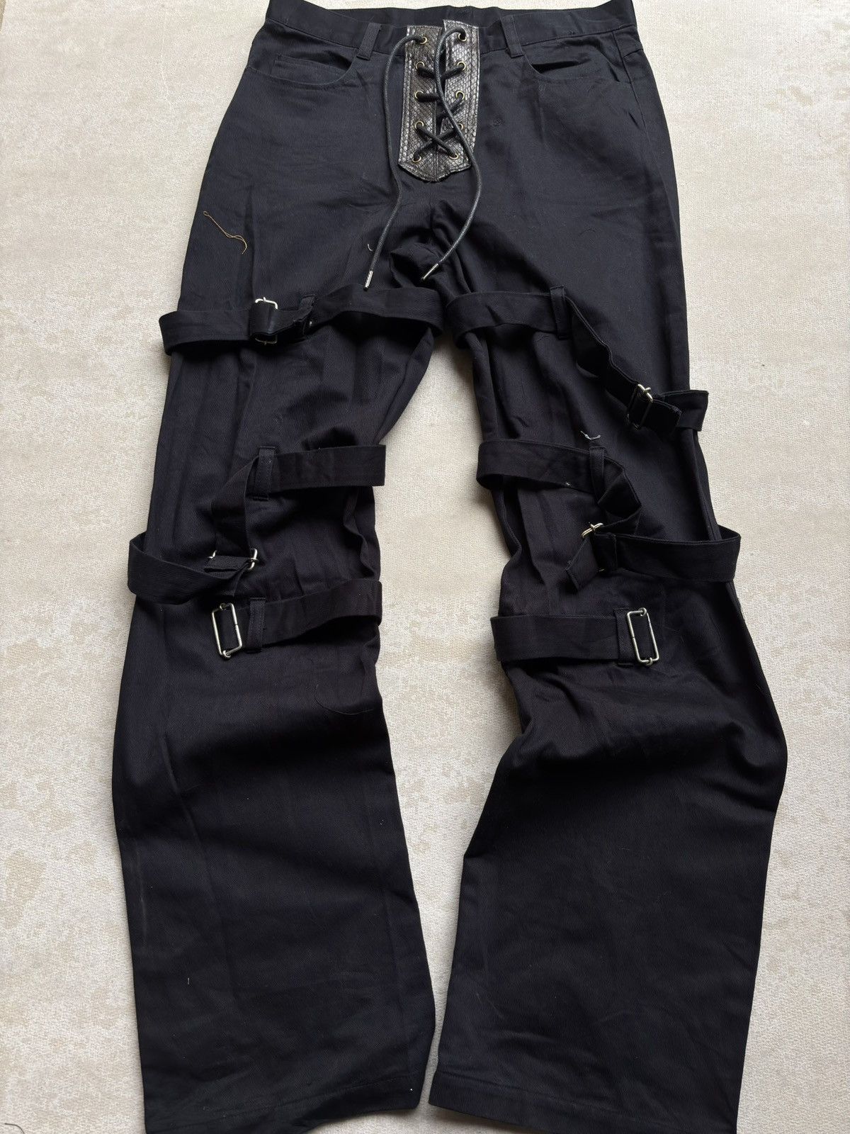 Japanese Brand GtLife phyton lace up pants Size US 28 / EU 44 - 1 Thumbnail