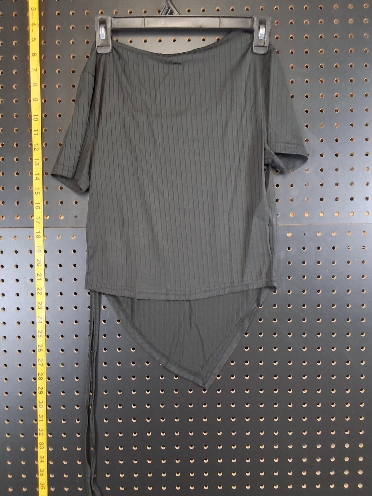 Genetic Manipulation Shinichiro Kuriya Chic Black Ribbed Asymmetric Top - Medium Size M / US 6-8 / IT 42-44 - 2 Thumbnail