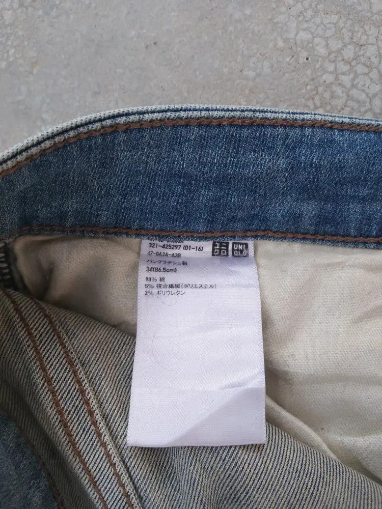 Japanese Brand Vintage Uniqlo Distressed Jeans 33x29 Size US 33 - 6 Thumbnail