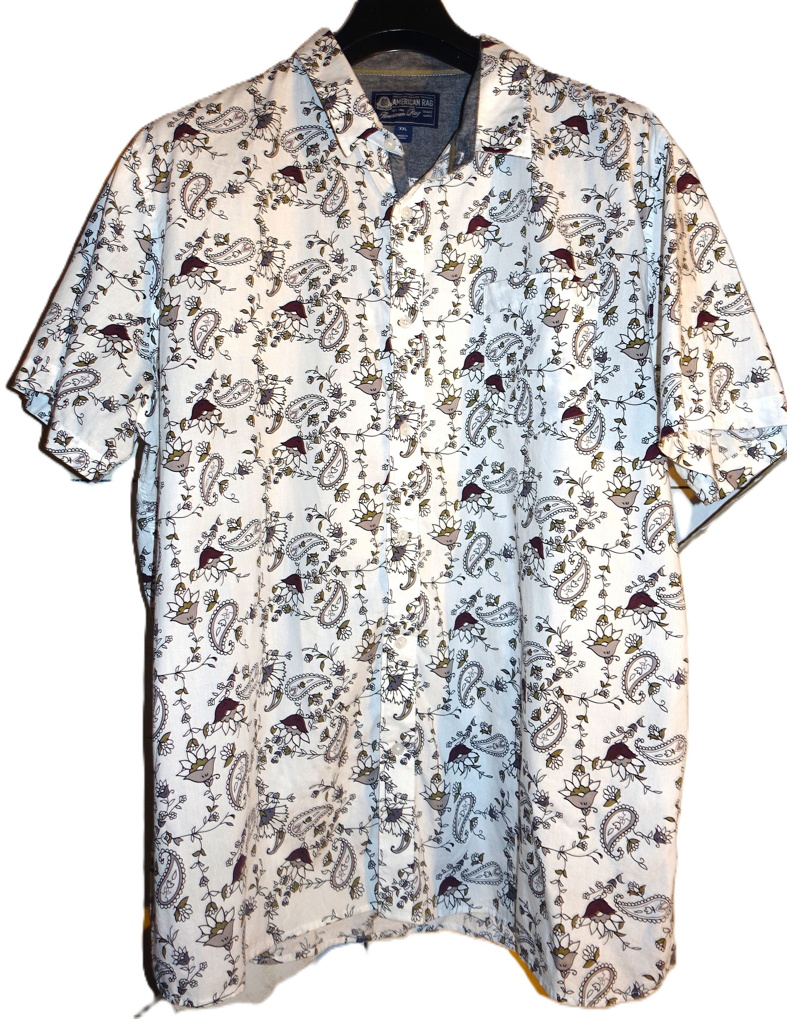 American Rag American Rag White Gray Burgundy Paisley Shirt XXL Size US XXL / EU 58 / 5 - 1 Thumbnail