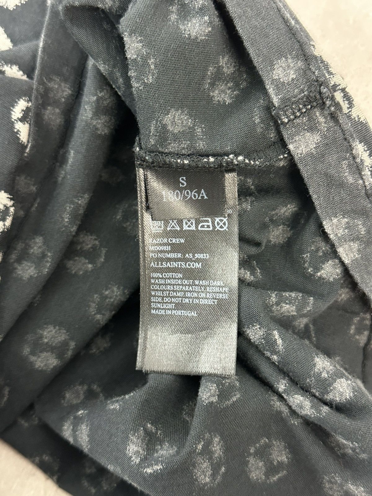 Allsaints Allsaints Razor Crew Printed Cotton Short Sleeve T-shirt Size US S / EU 44-46 / 1 - 10 Thumbnail
