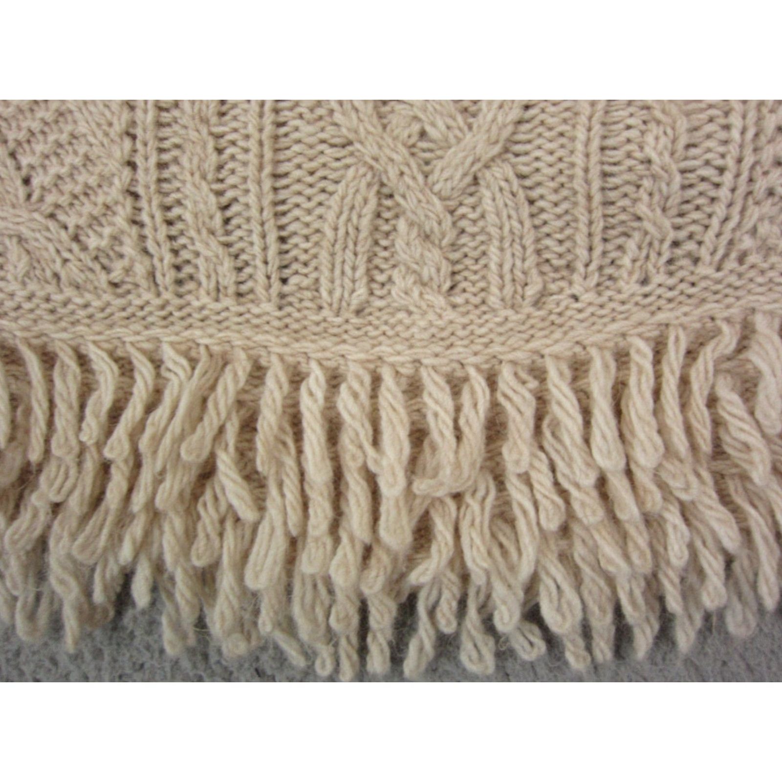 Banana Republic Banana Republic Sweater Womens Petite Medium Beige Cable Knit Fringe Wool Alpaca Pullover Crew Neck Long Sleeve Size M / US 6-8 / IT 42-44 - 5 Thumbnail