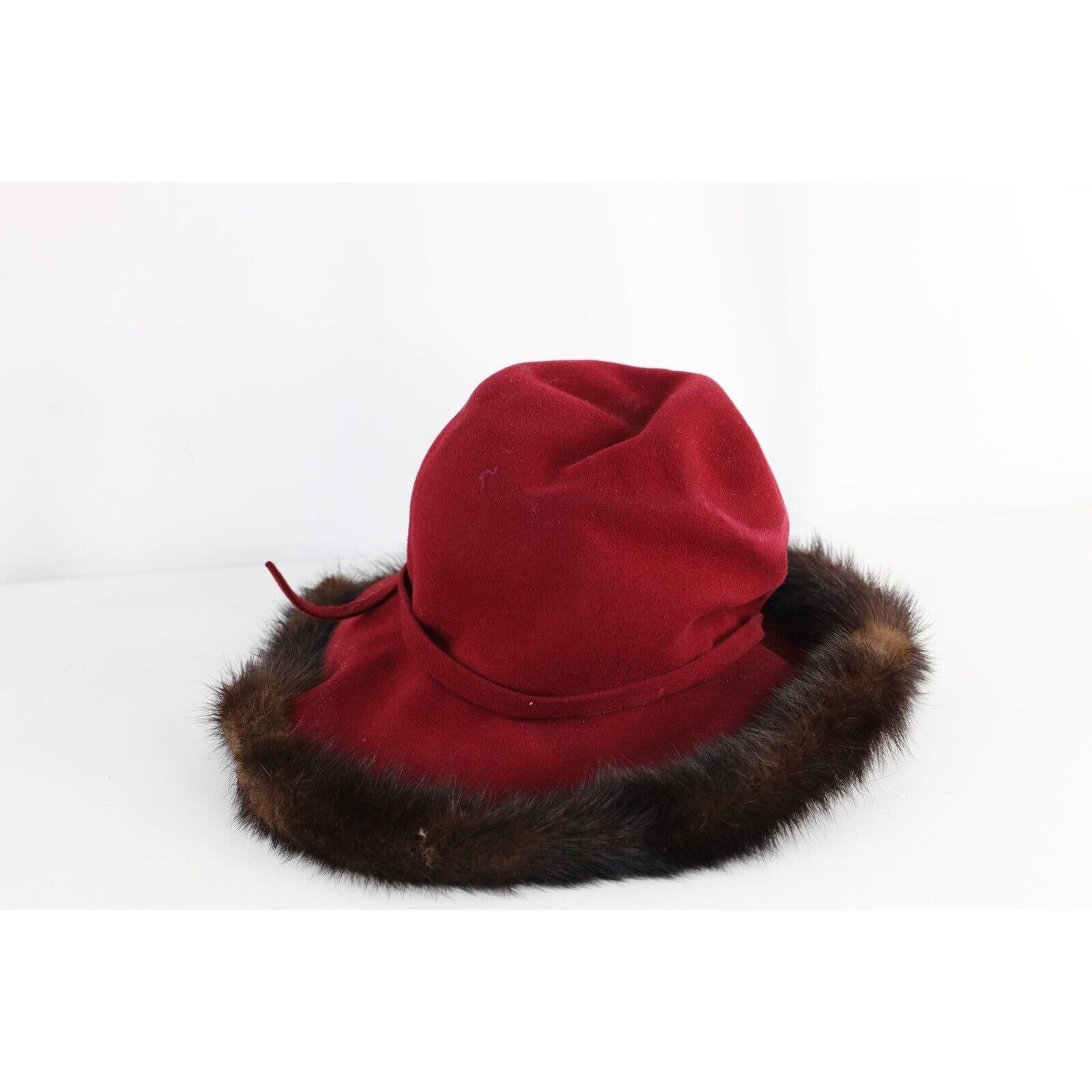 Vintage Barneys New York Wool Bucket Hat Brown Women One 