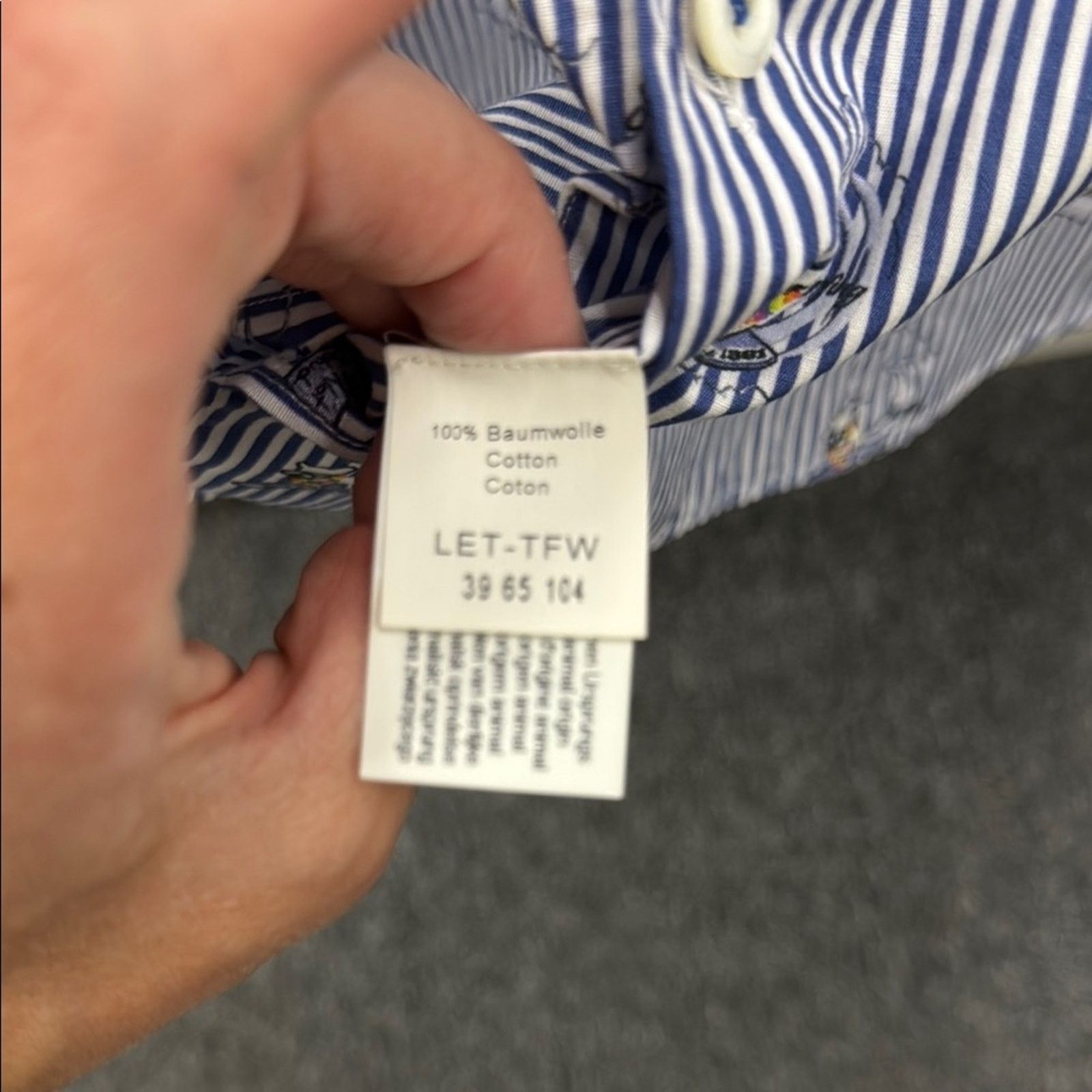 Other NWT Van Laack Striped Button-Up Shirt with dog Print Size M Size US M / EU 48-50 / 2 - 4 Thumbnail