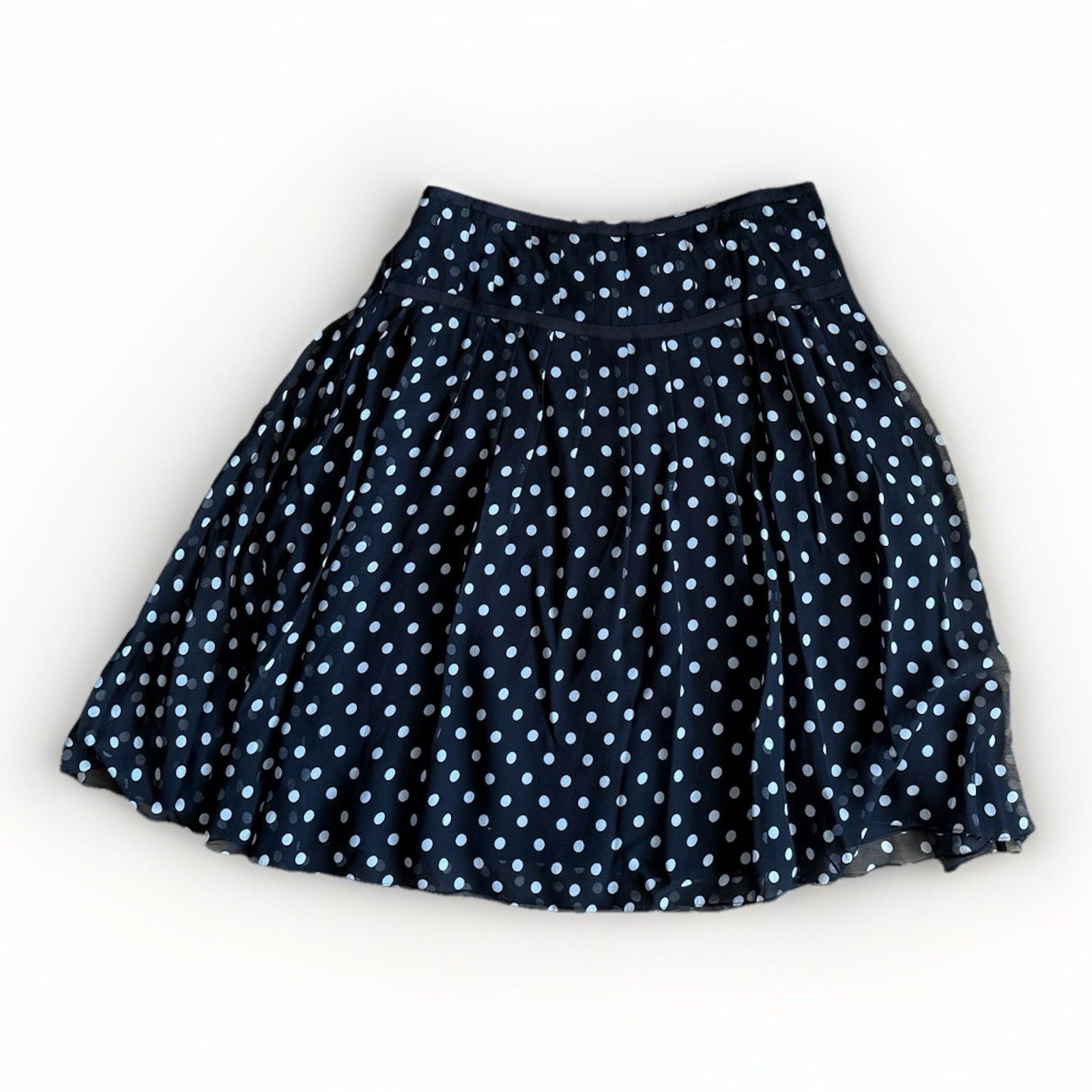 Lauren Ralph Lauren LRL RALPH LAUREN Fit & Flare Skirt Sz 6 Black Polka Dot NWT Size 28" / US 6 / IT 42 - 2 Thumbnail
