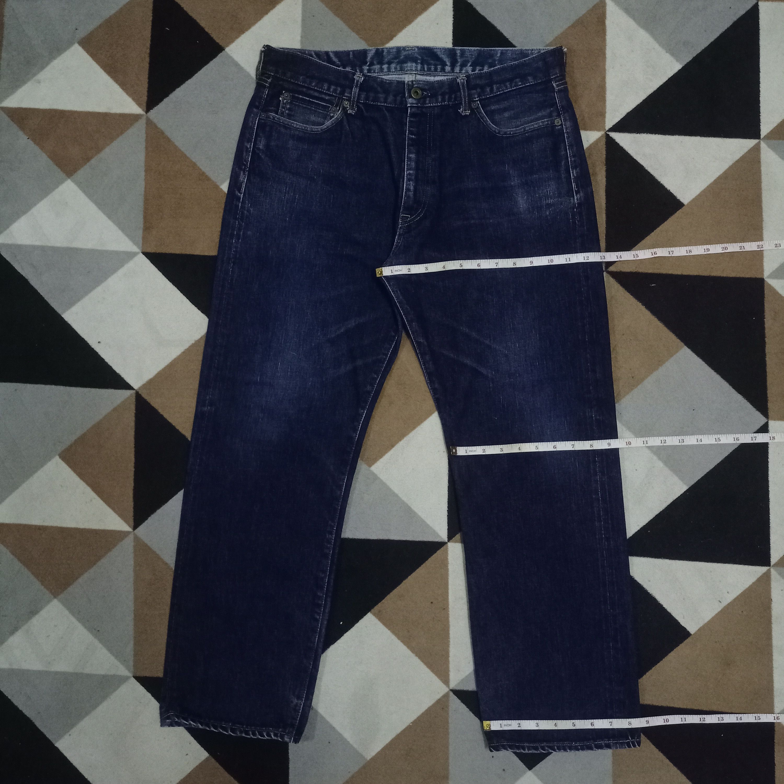 Japan Blue × Japanese Brand Vintage Japan Blue Raw Denim Selvedge Loose Jeans 35x29 Size US 35 - 12 Thumbnail