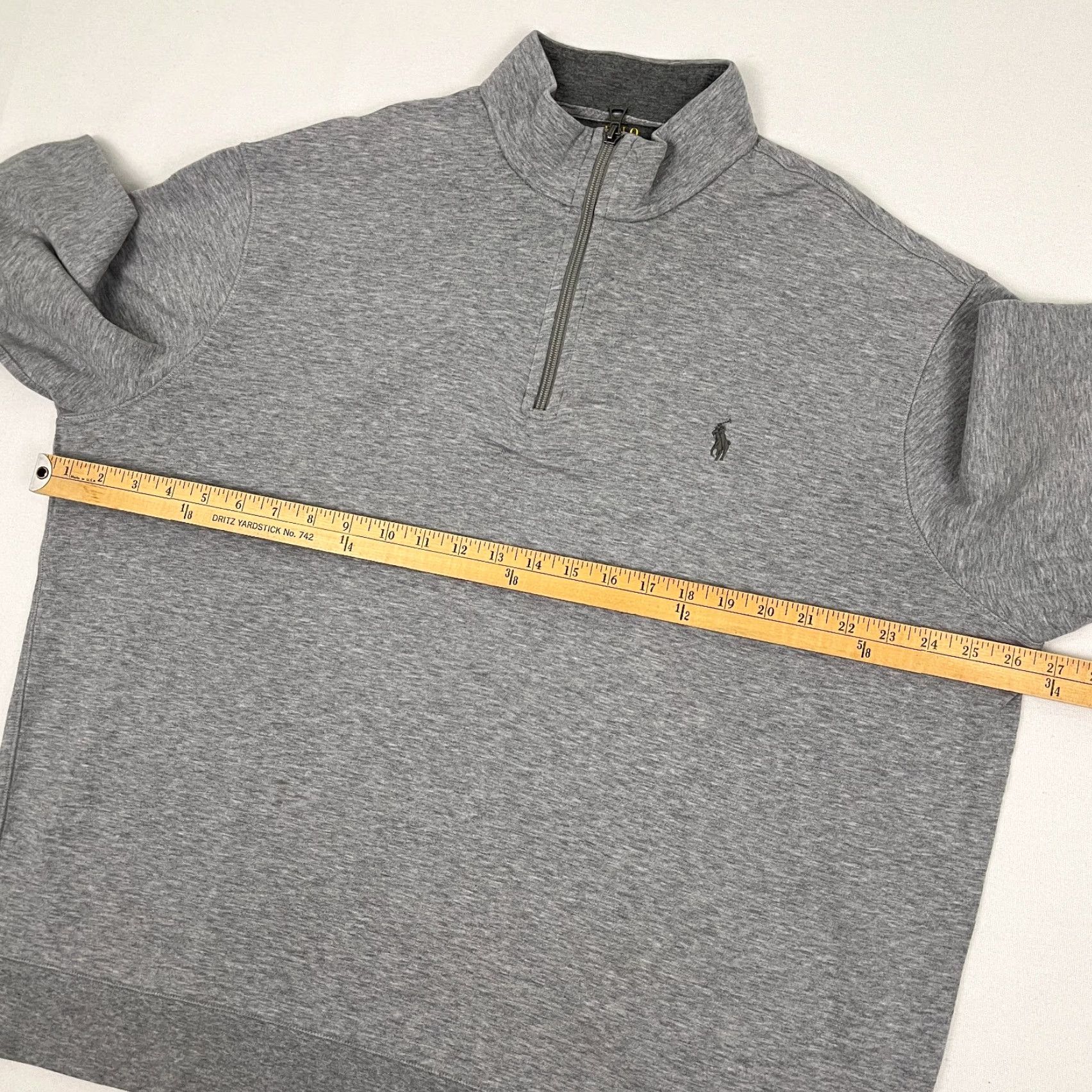 Polo Ralph Lauren VINTAGE Polo Ralph Lauren Sweater Mens XL Gray Quarter Zip Pullover Academia Jumper Prep Size US XL / EU 56 / 4 - 6 Thumbnail